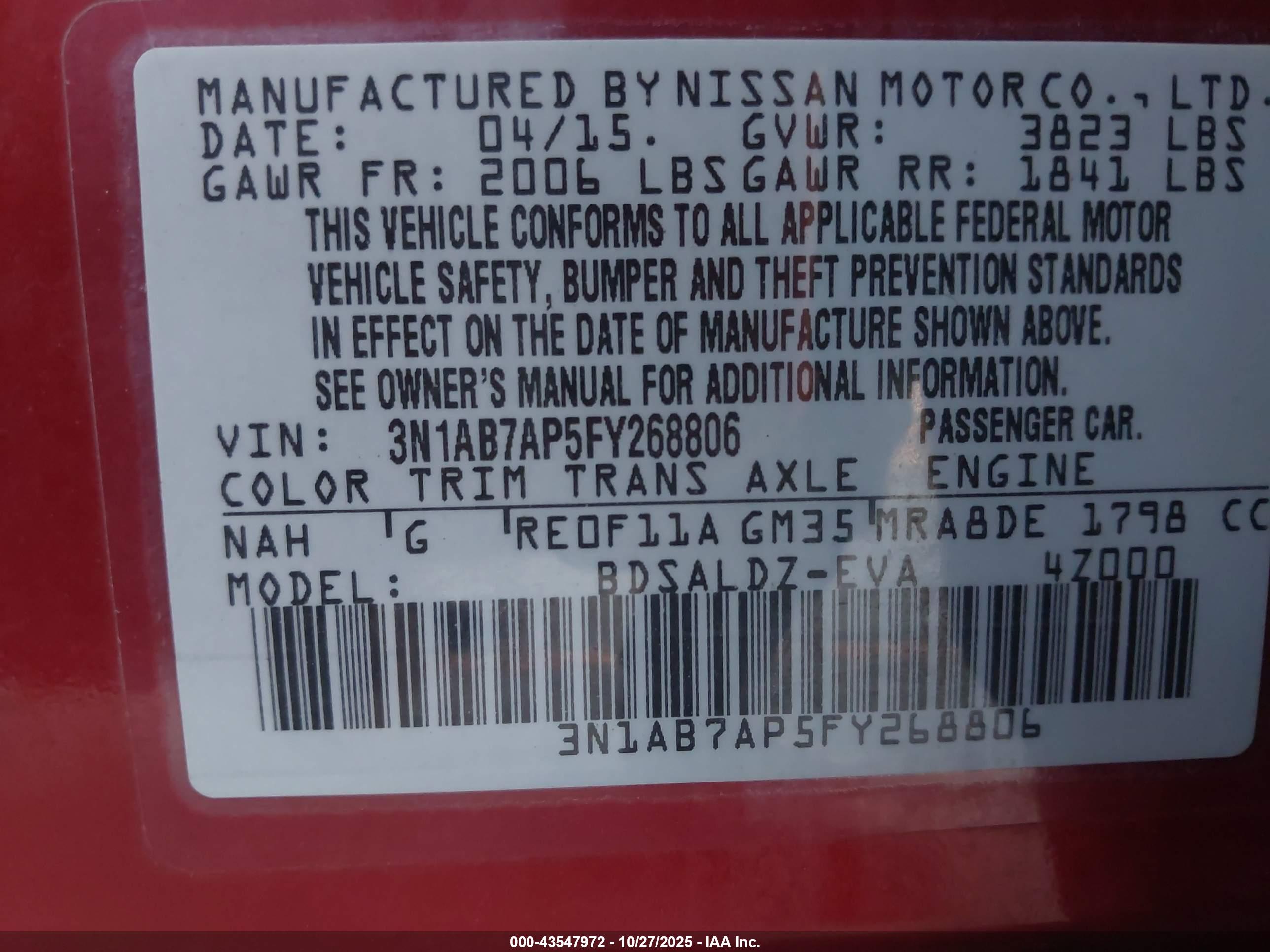 NISSAN SENTRA image 9