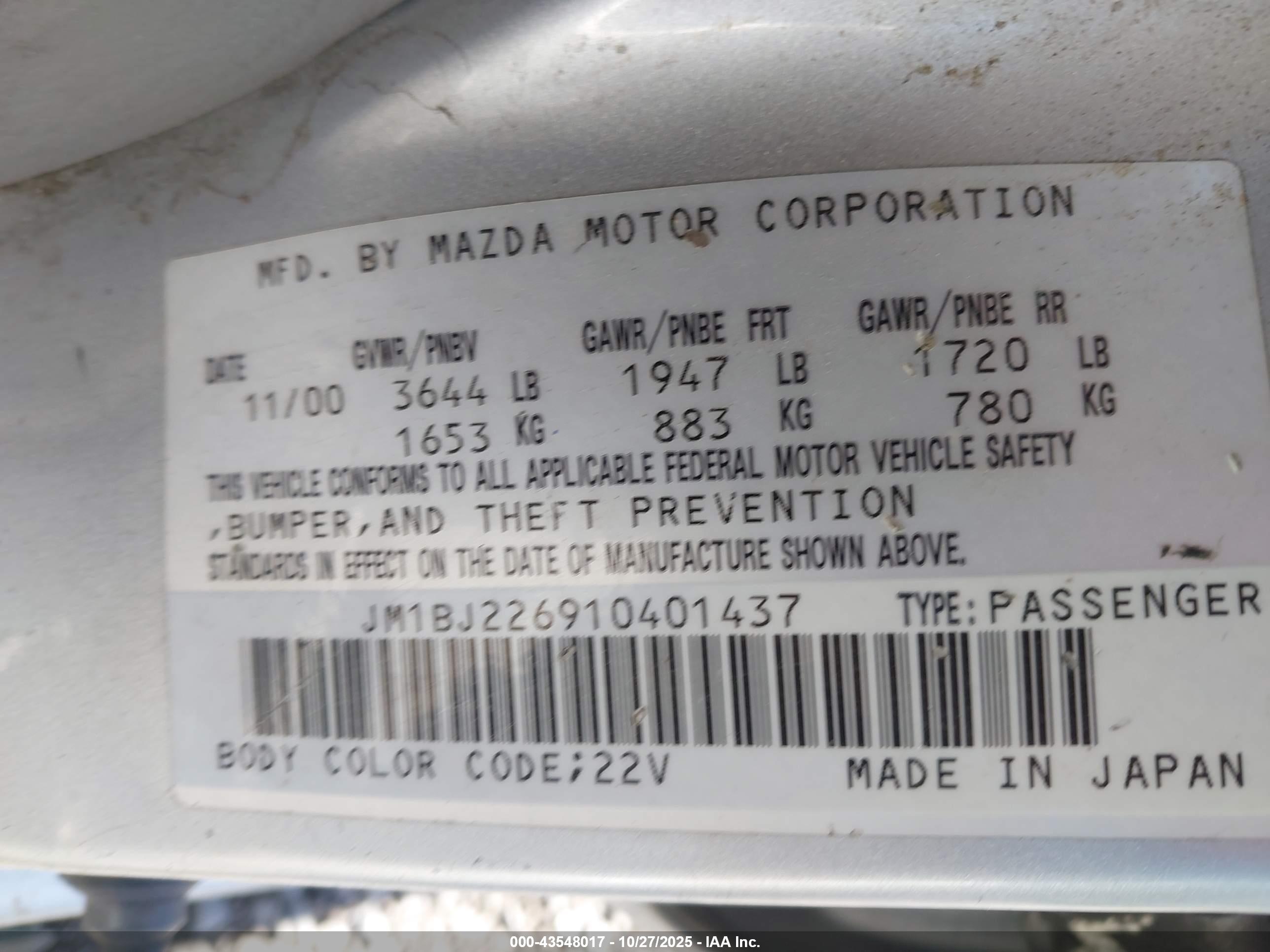 MAZDA PROTEGE image 9