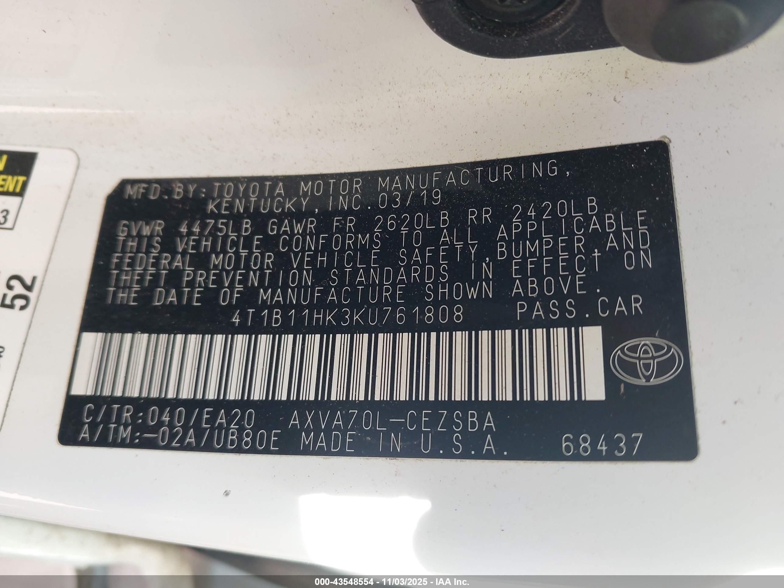 TOYOTA CAMRY image 9