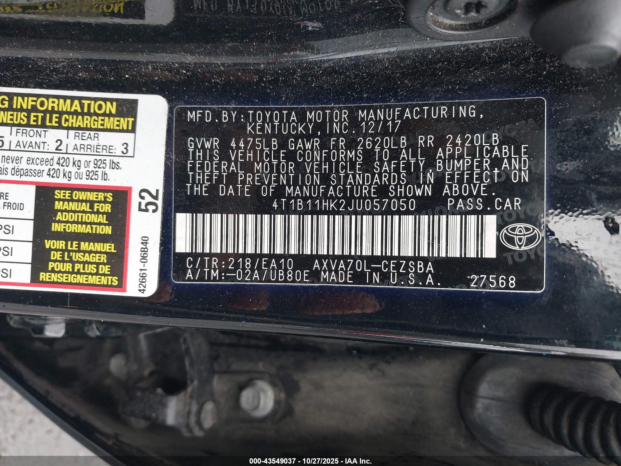 TOYOTA CAMRY image 9