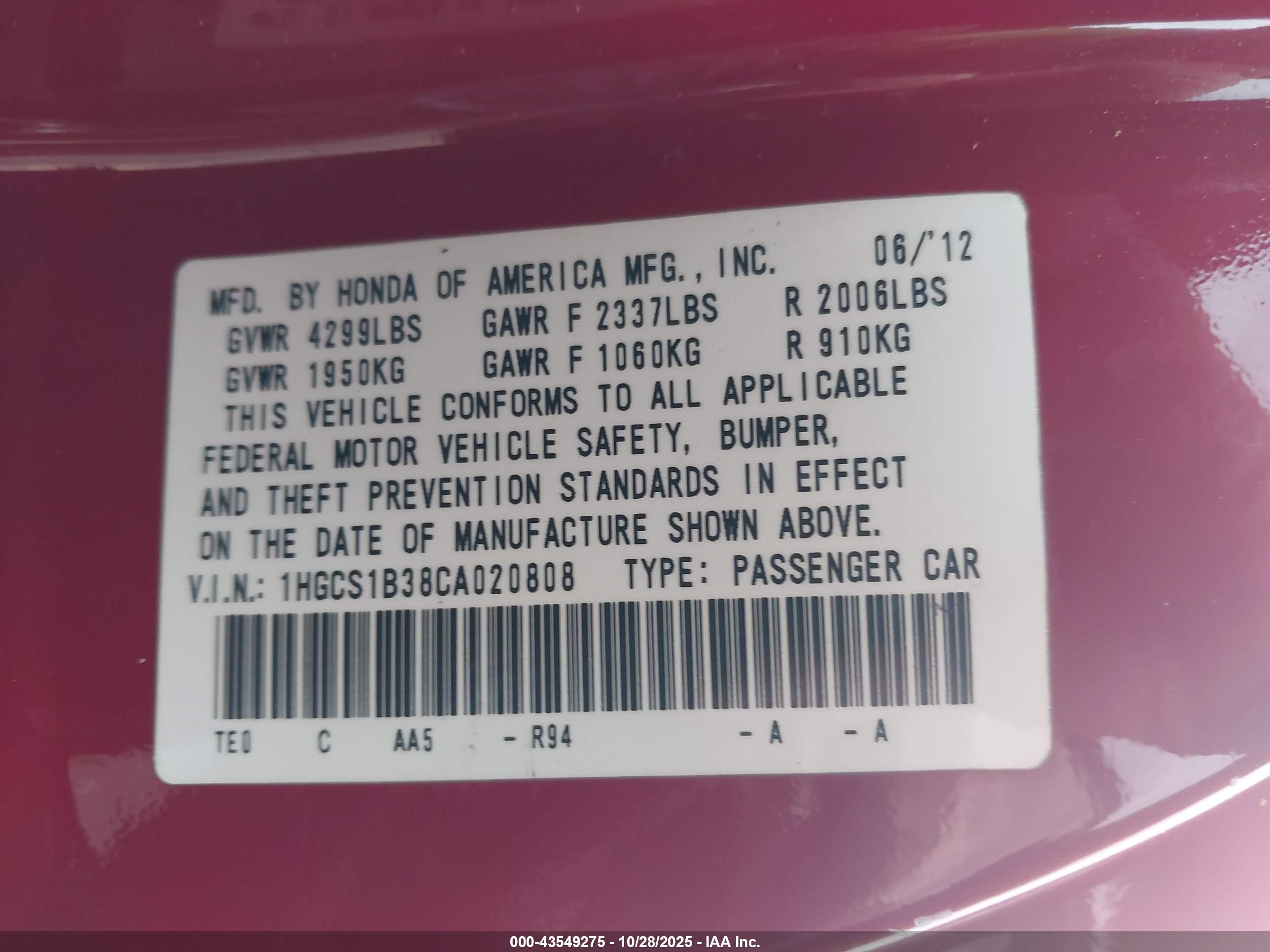 HONDA ACCORD image 9