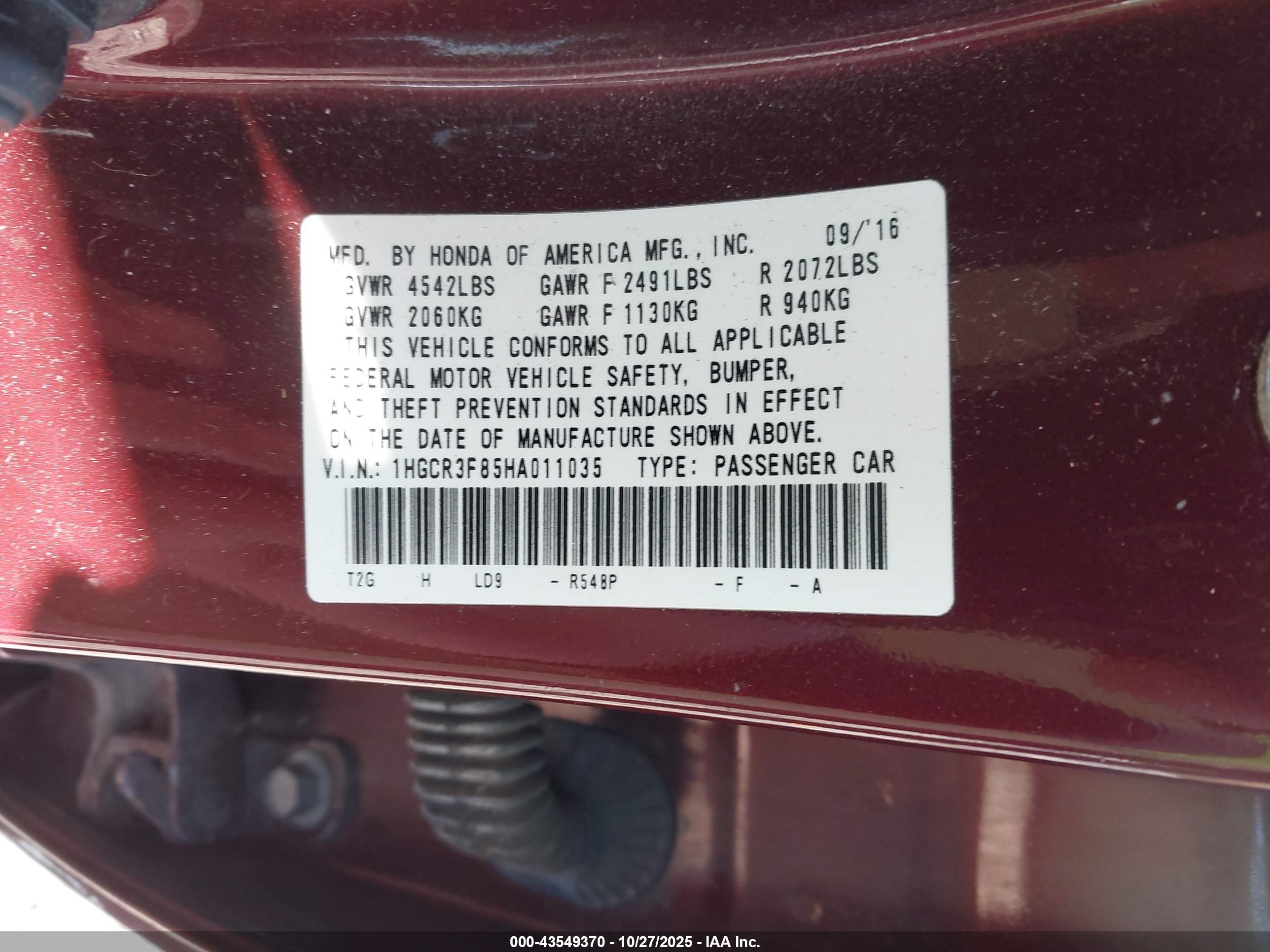 HONDA ACCORD image 9