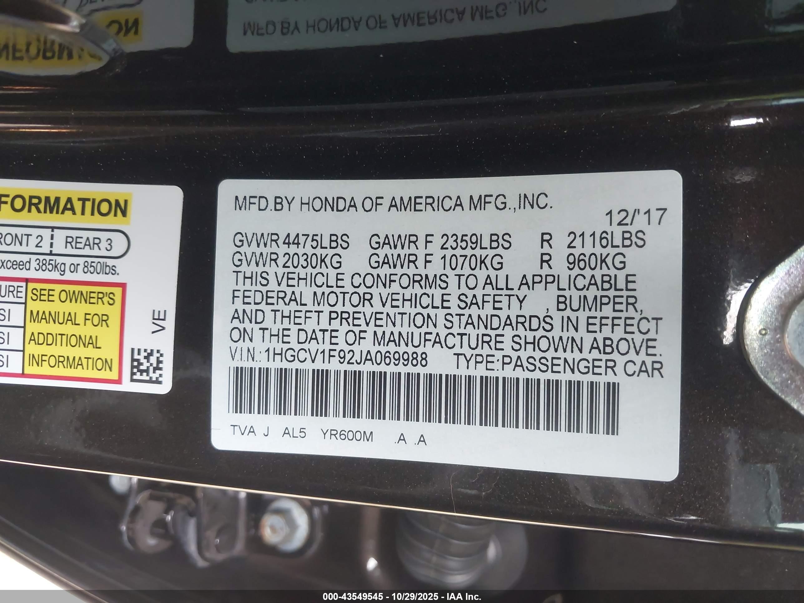 HONDA ACCORD image 9