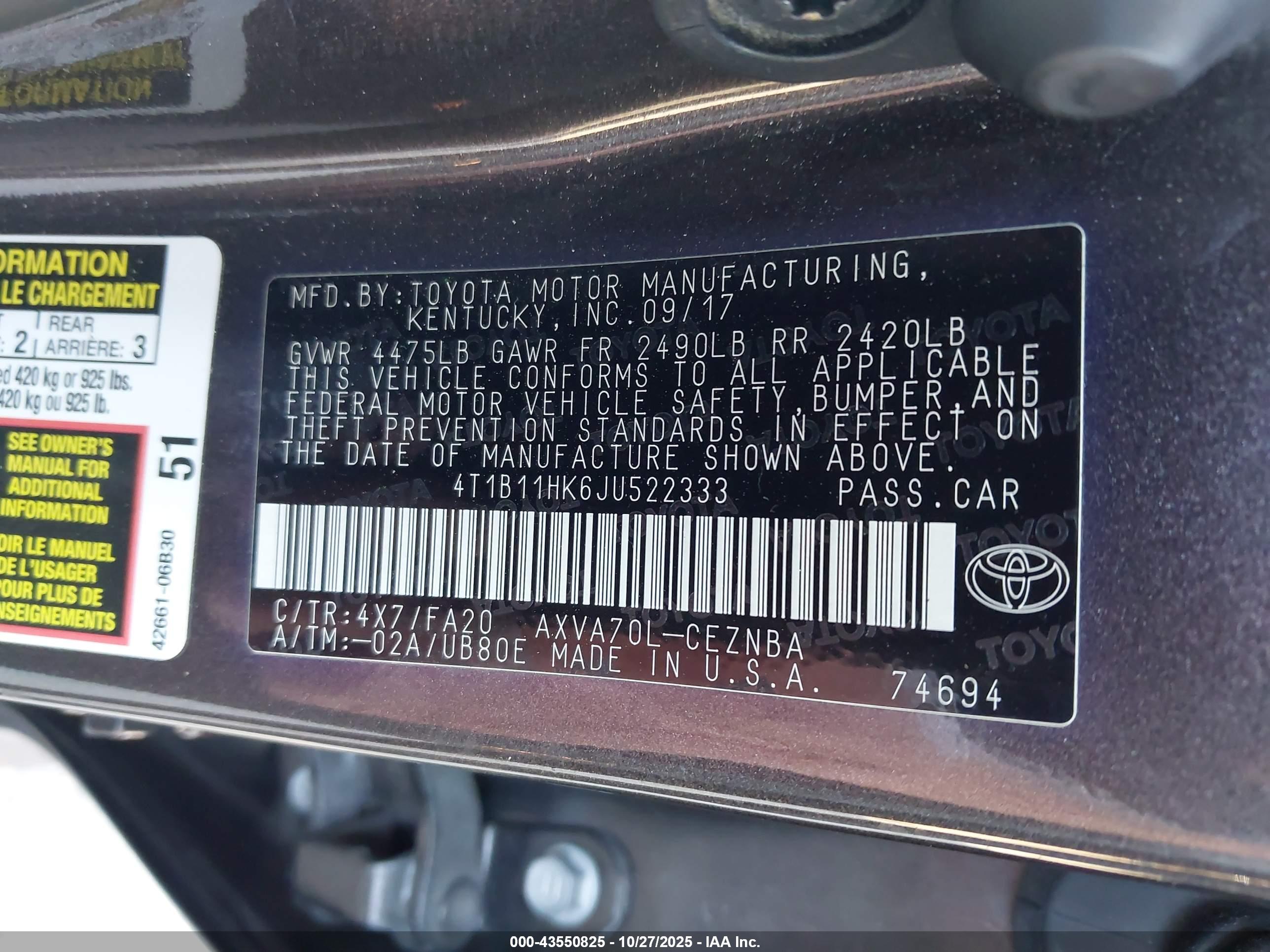 TOYOTA CAMRY image 9