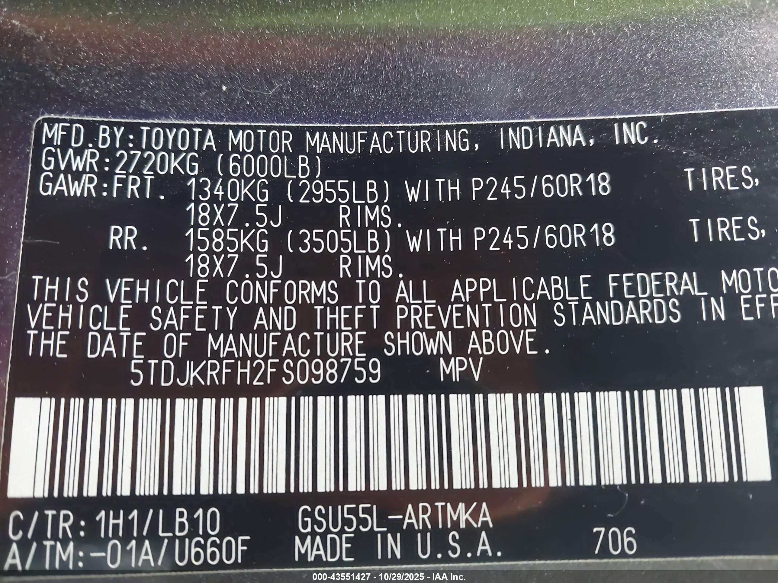 TOYOTA HIGHLANDER image 9
