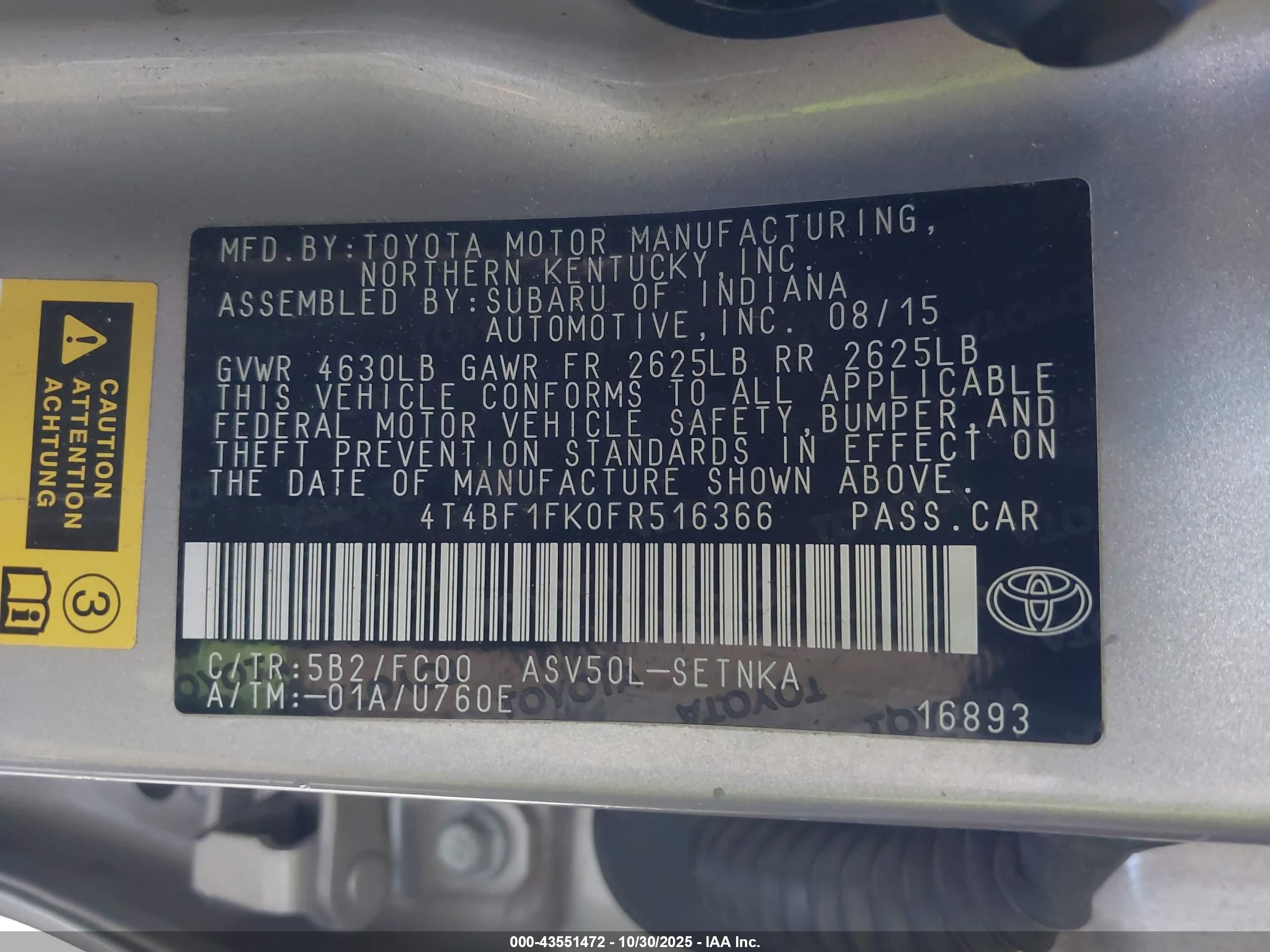 TOYOTA CAMRY image 9