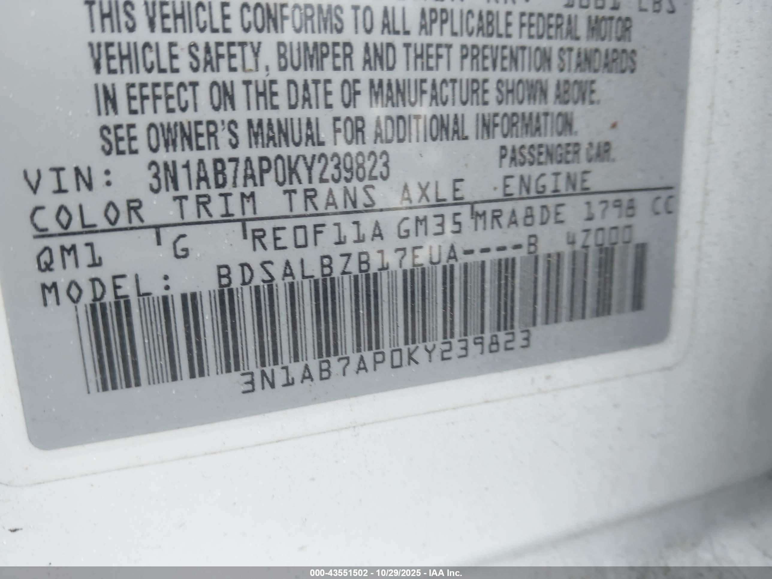 NISSAN SENTRA image 9