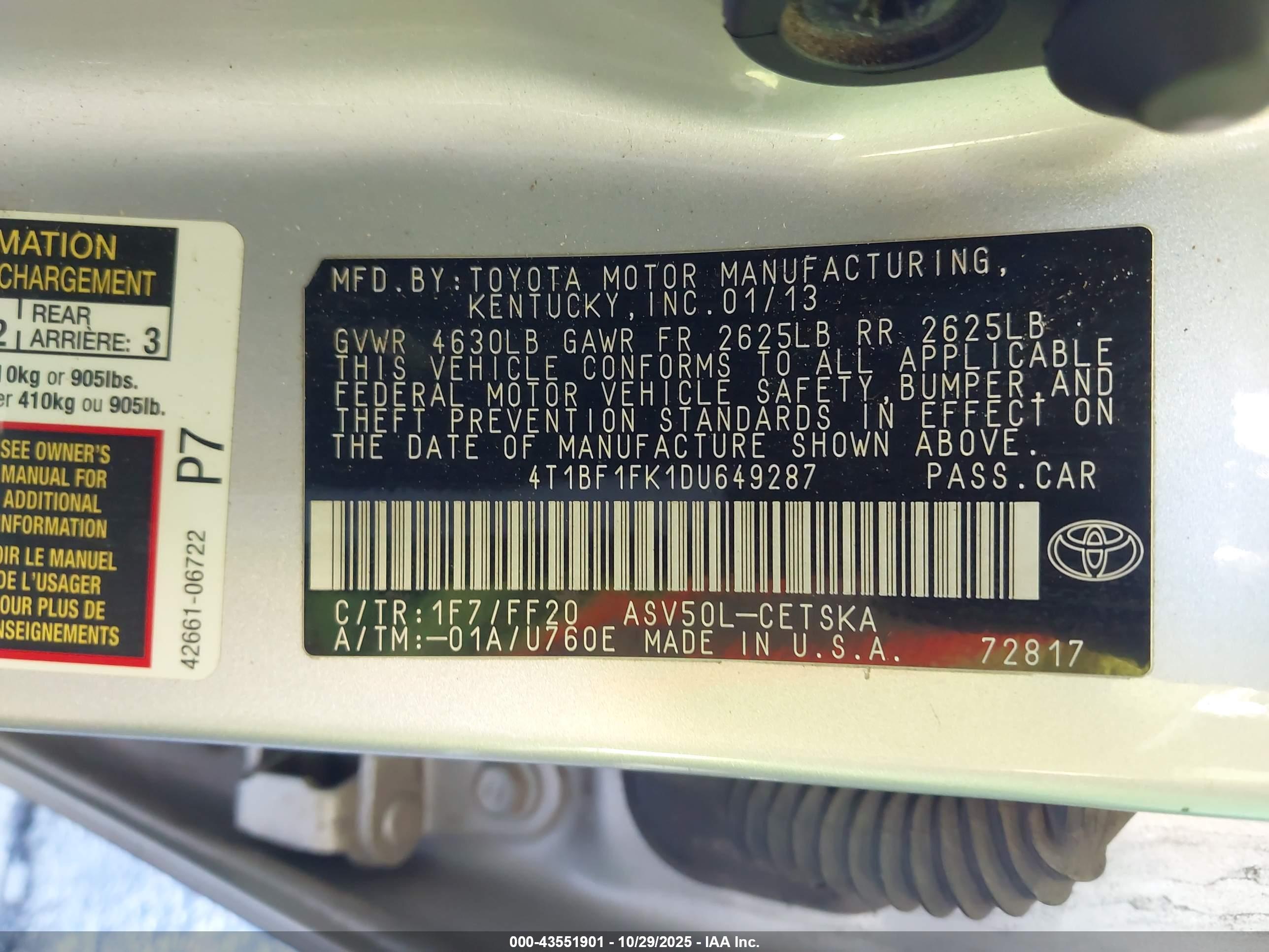 TOYOTA CAMRY image 9