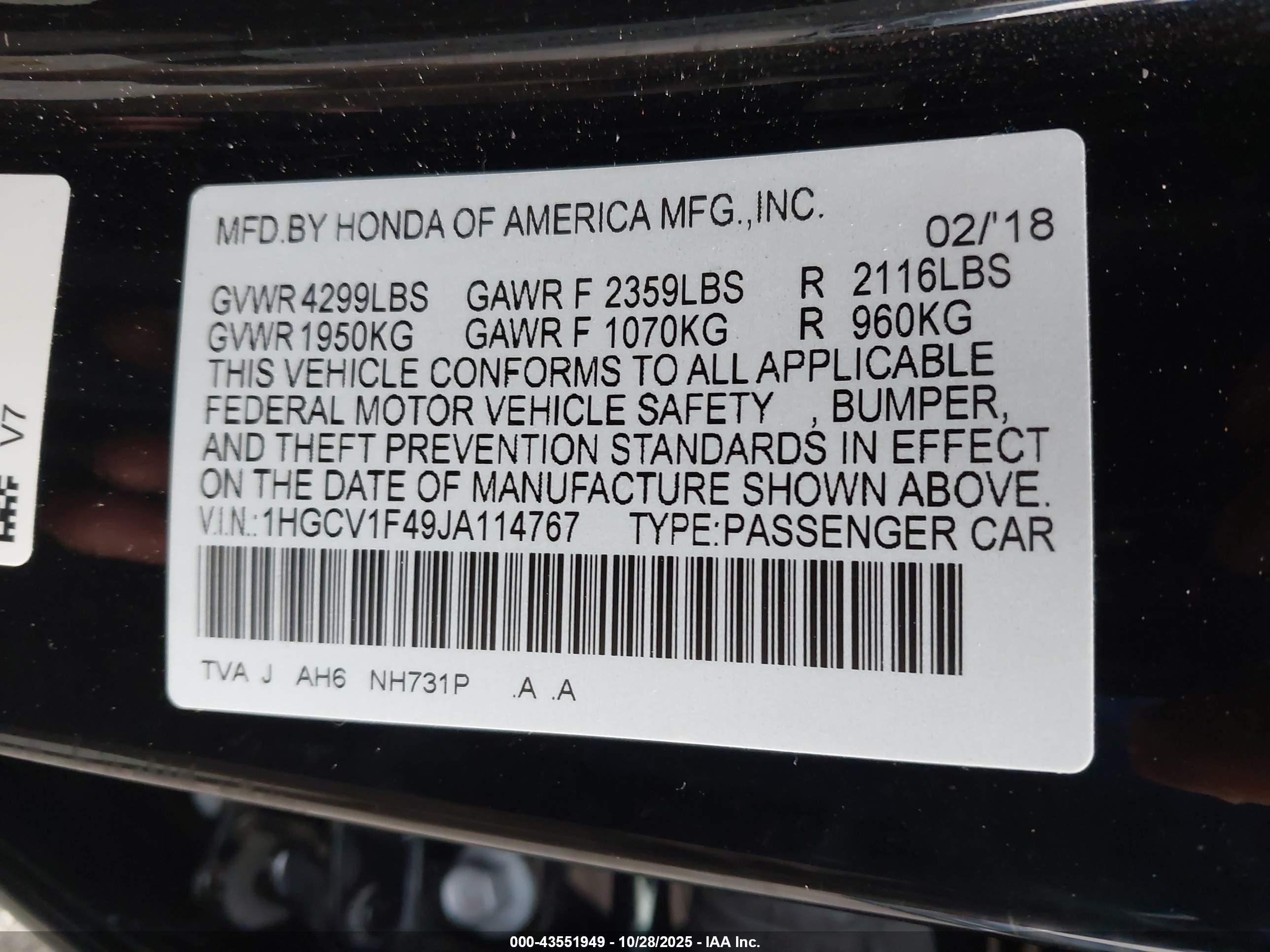 HONDA ACCORD image 9