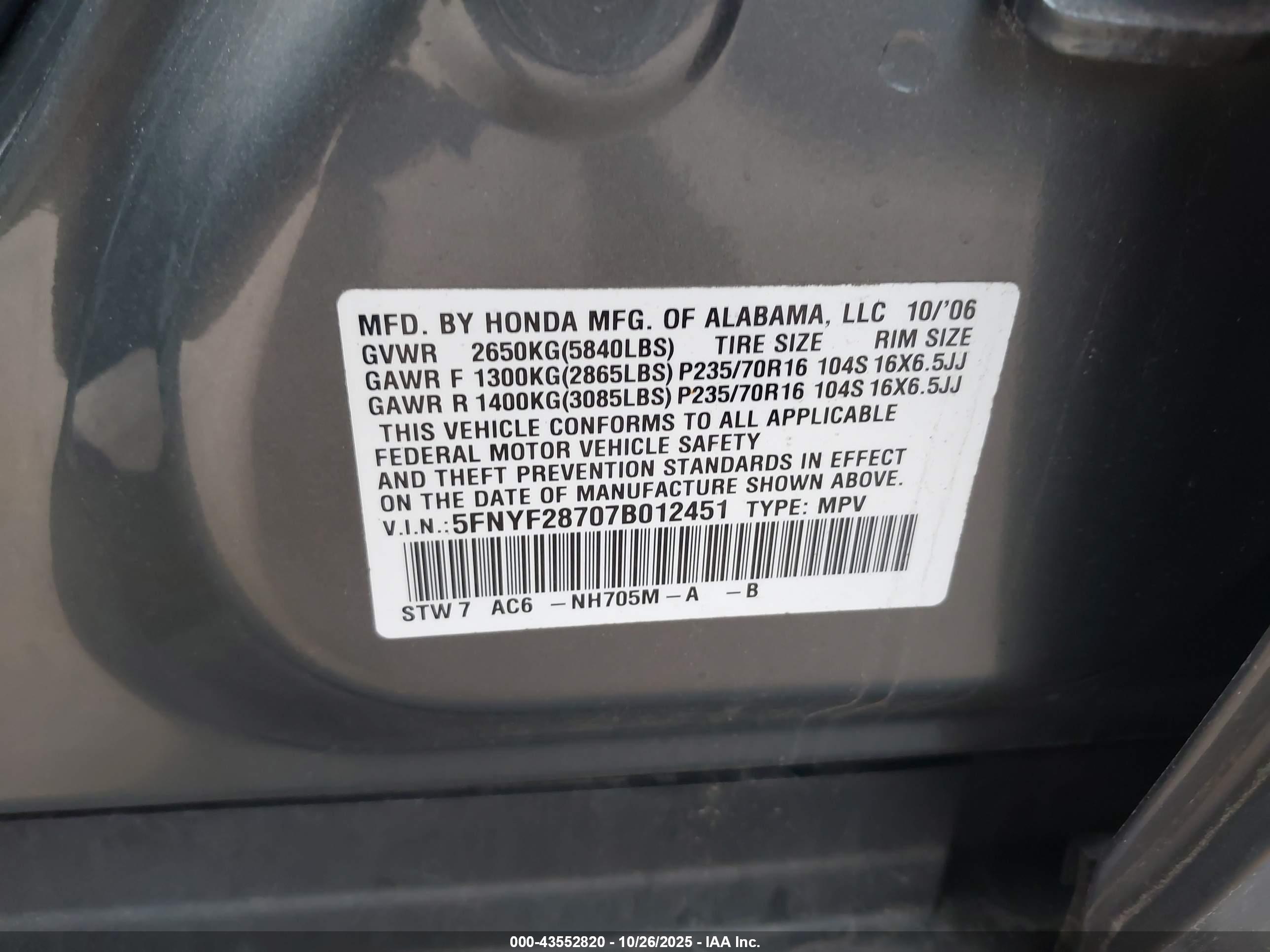 HONDA PILOT image 9
