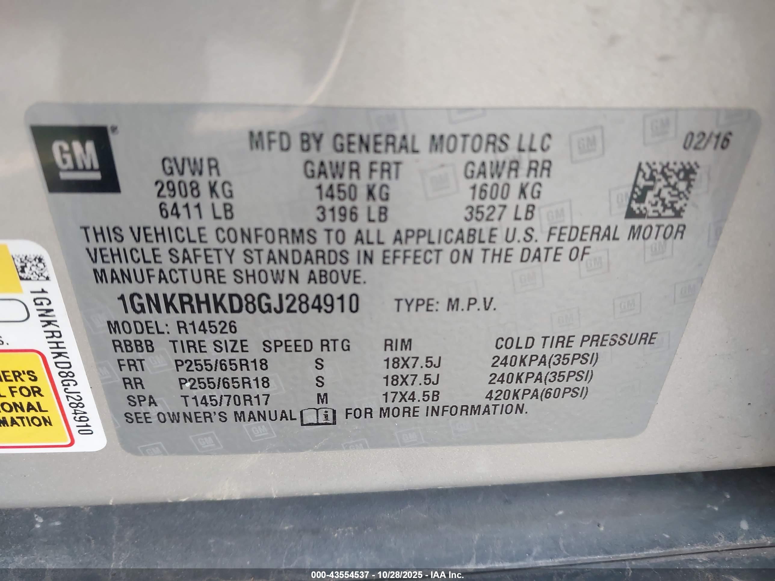 CHEVROLET TRAVERSE image 9
