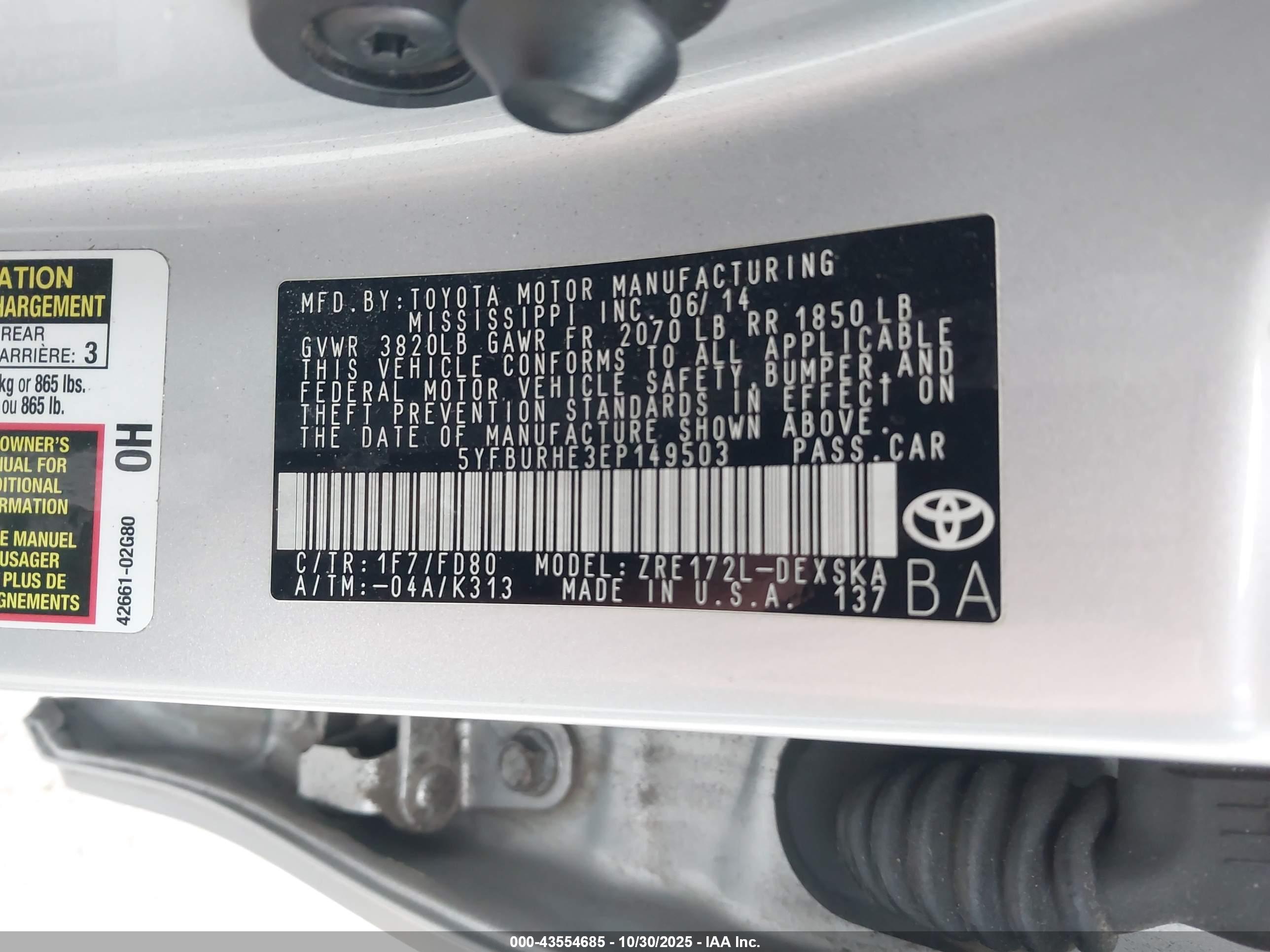 TOYOTA COROLLA image 9