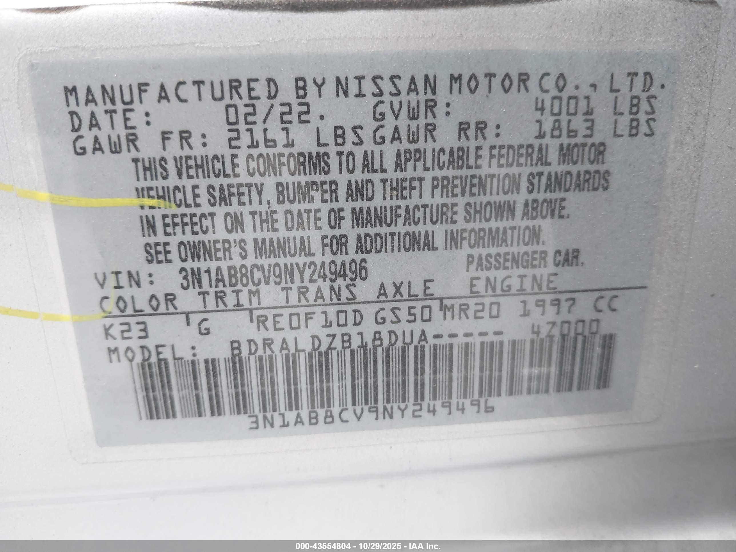 NISSAN SENTRA image 9
