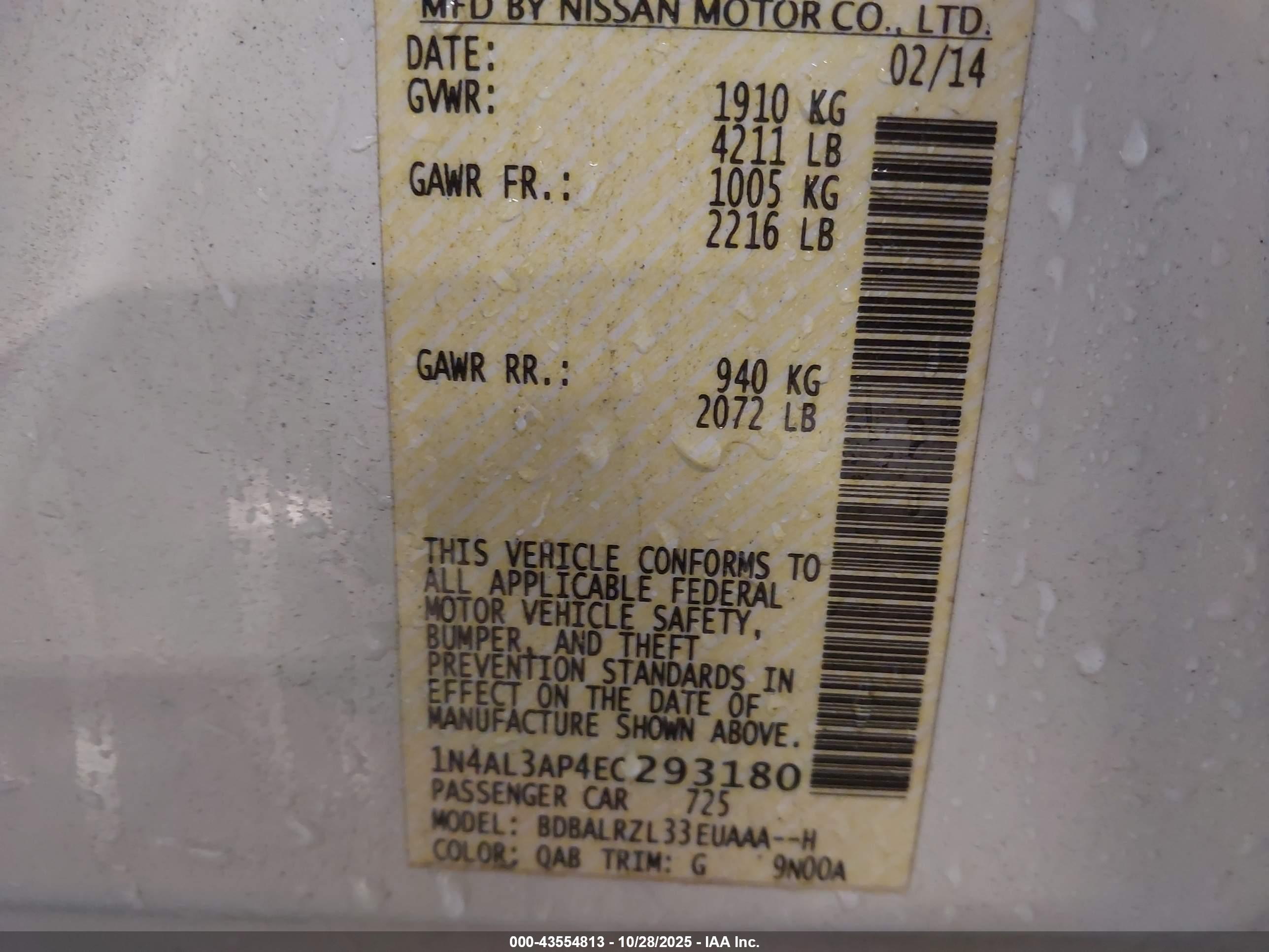 NISSAN ALTIMA image 9