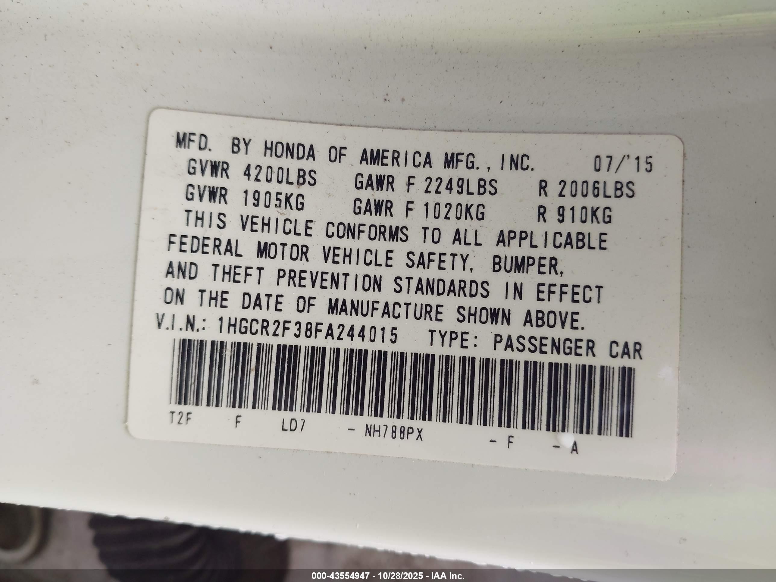 HONDA ACCORD image 9