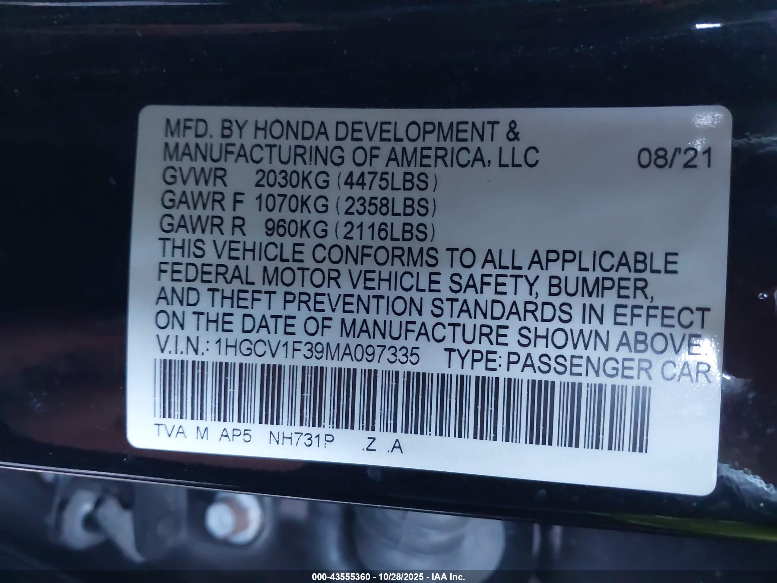 HONDA ACCORD image 9