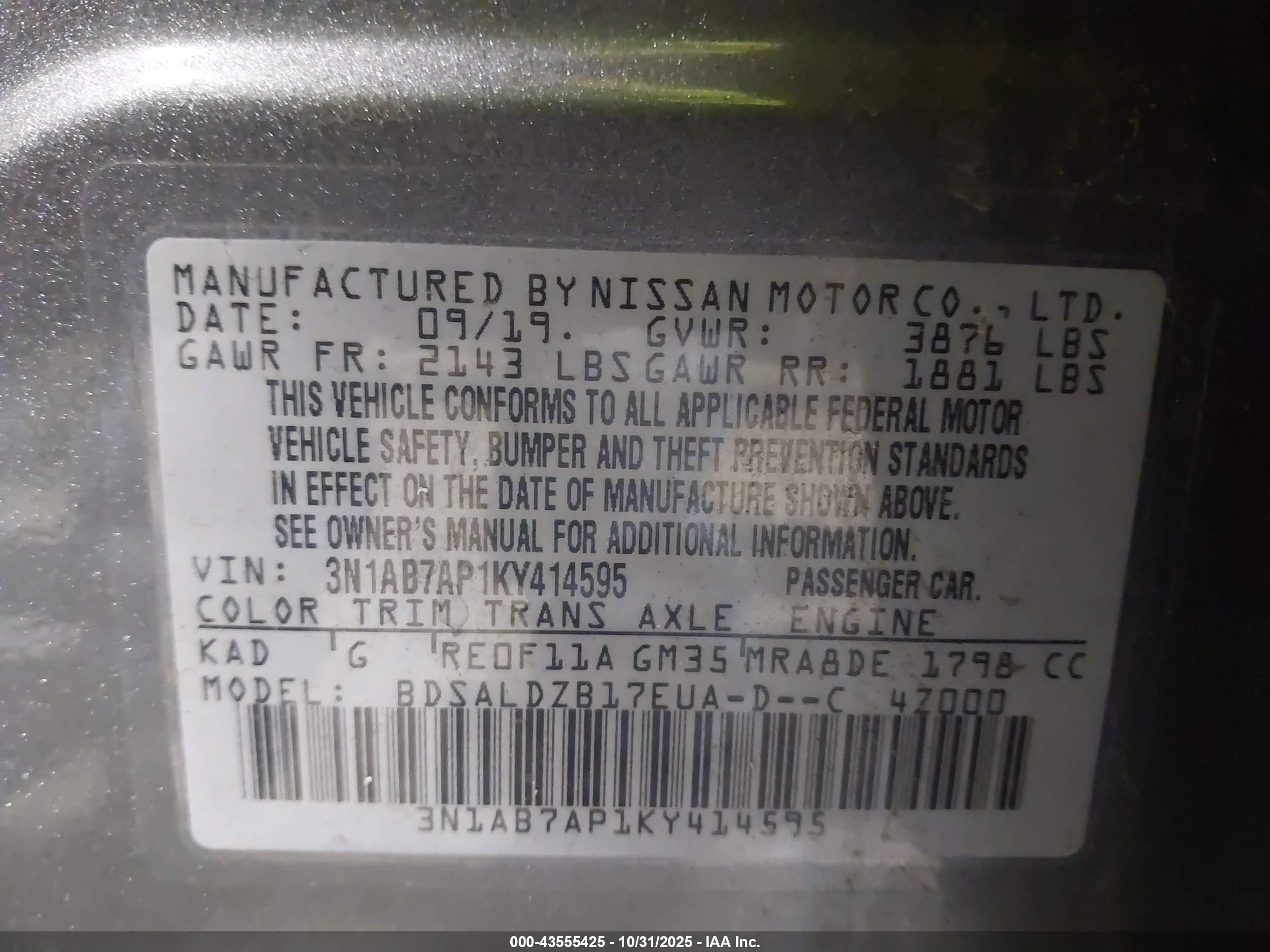 NISSAN SENTRA image 9