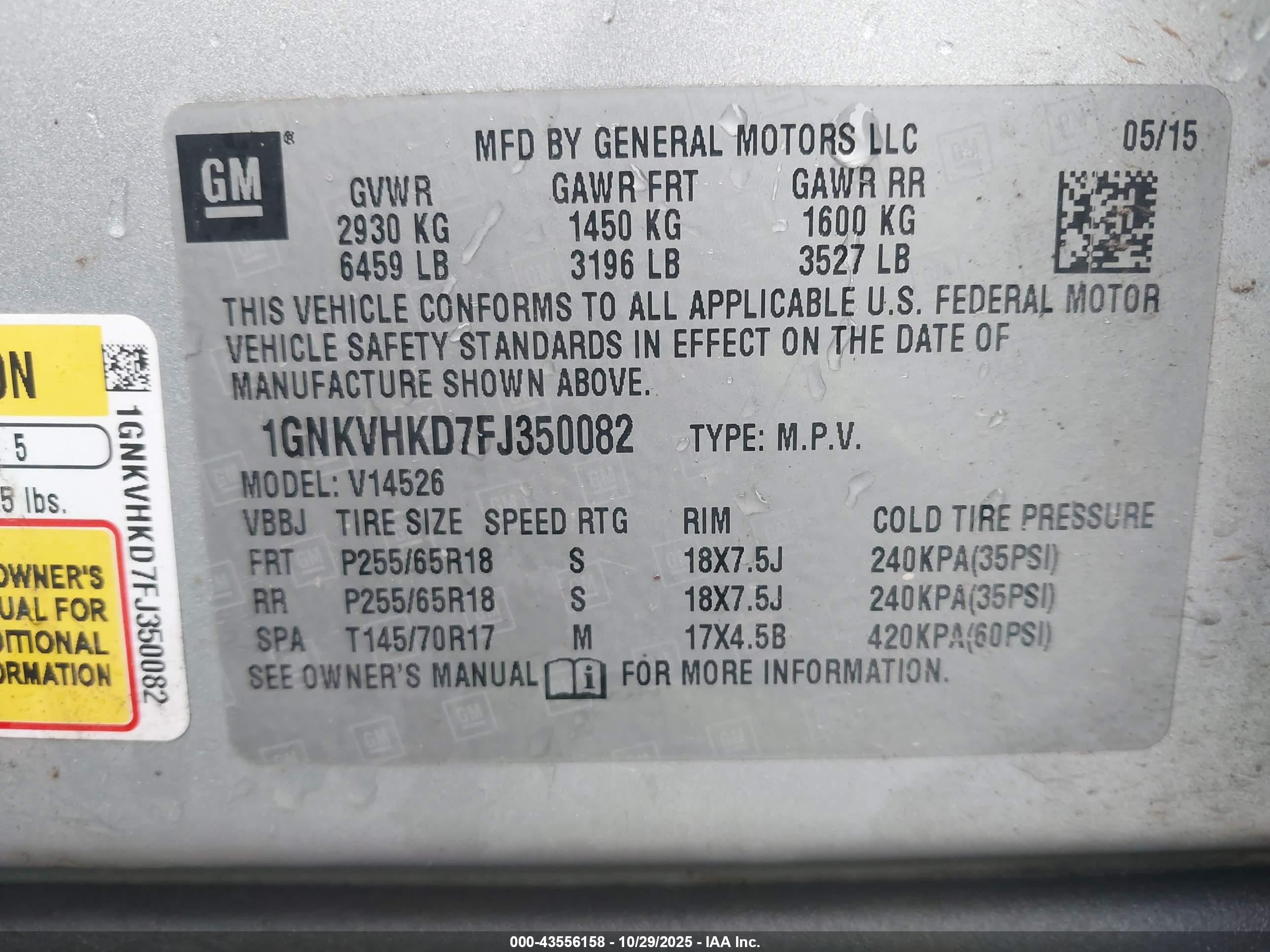 CHEVROLET TRAVERSE image 9