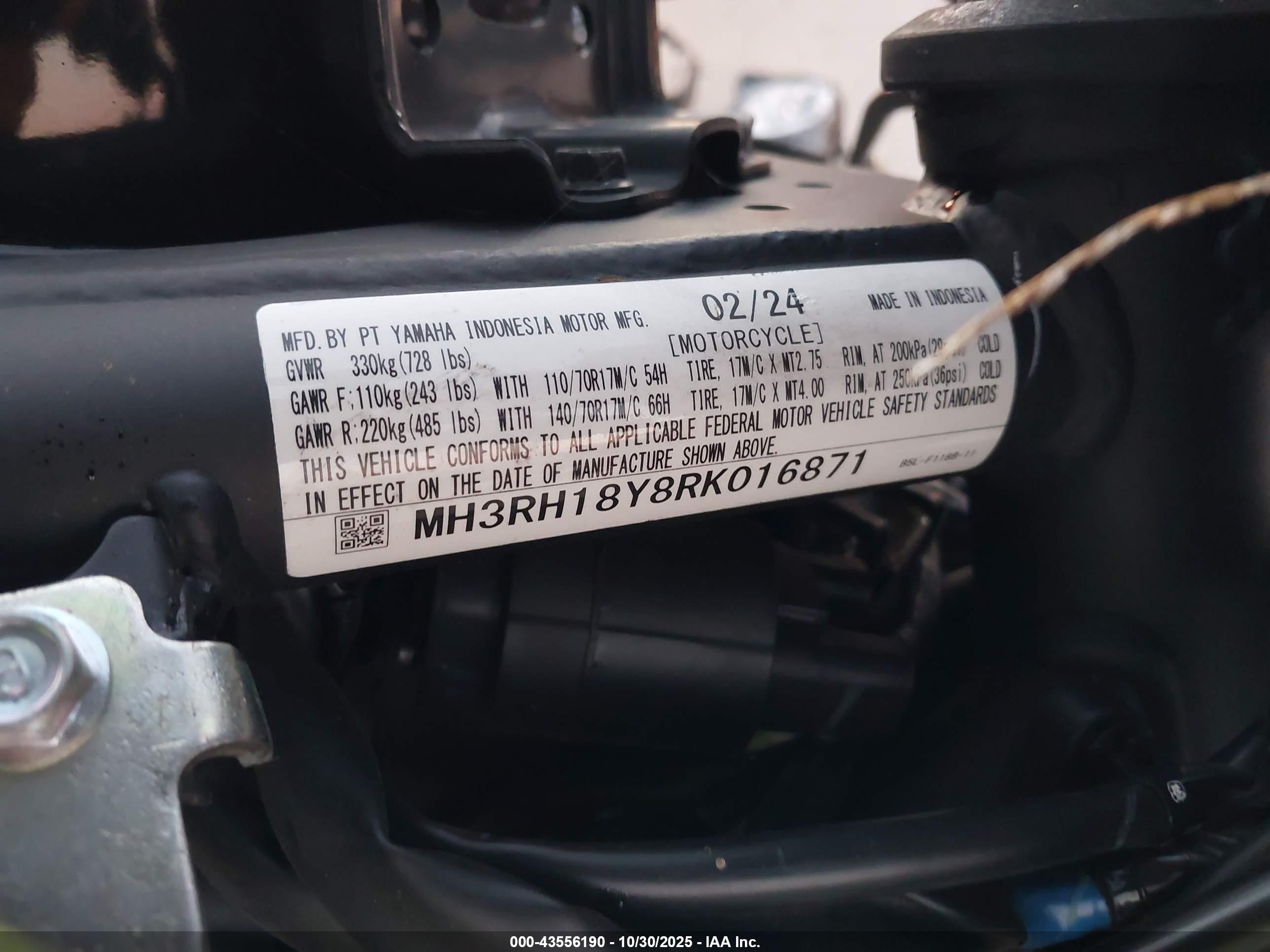 YAMAHA YZFR3 image 10