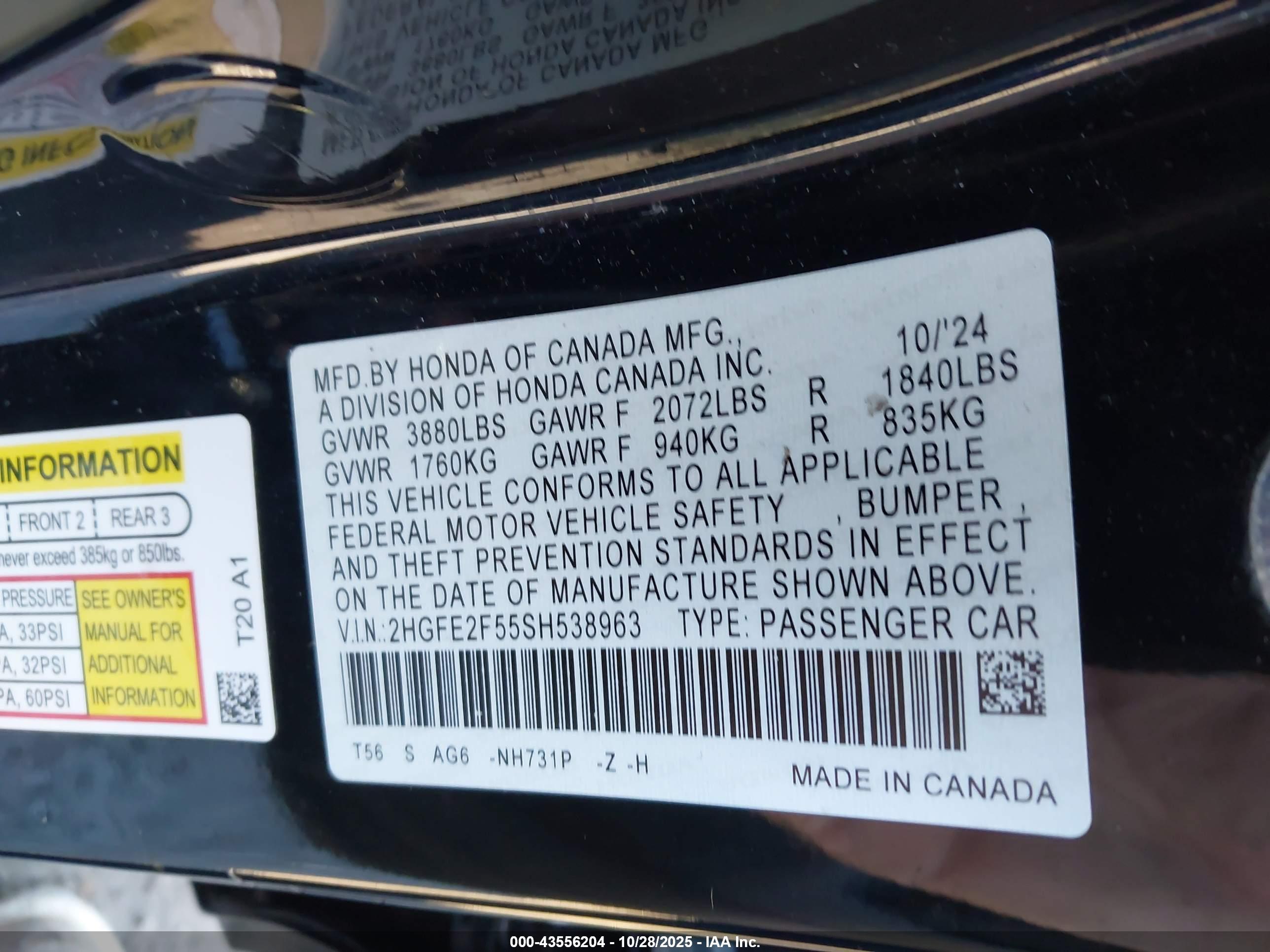 HONDA CIVIC image 9