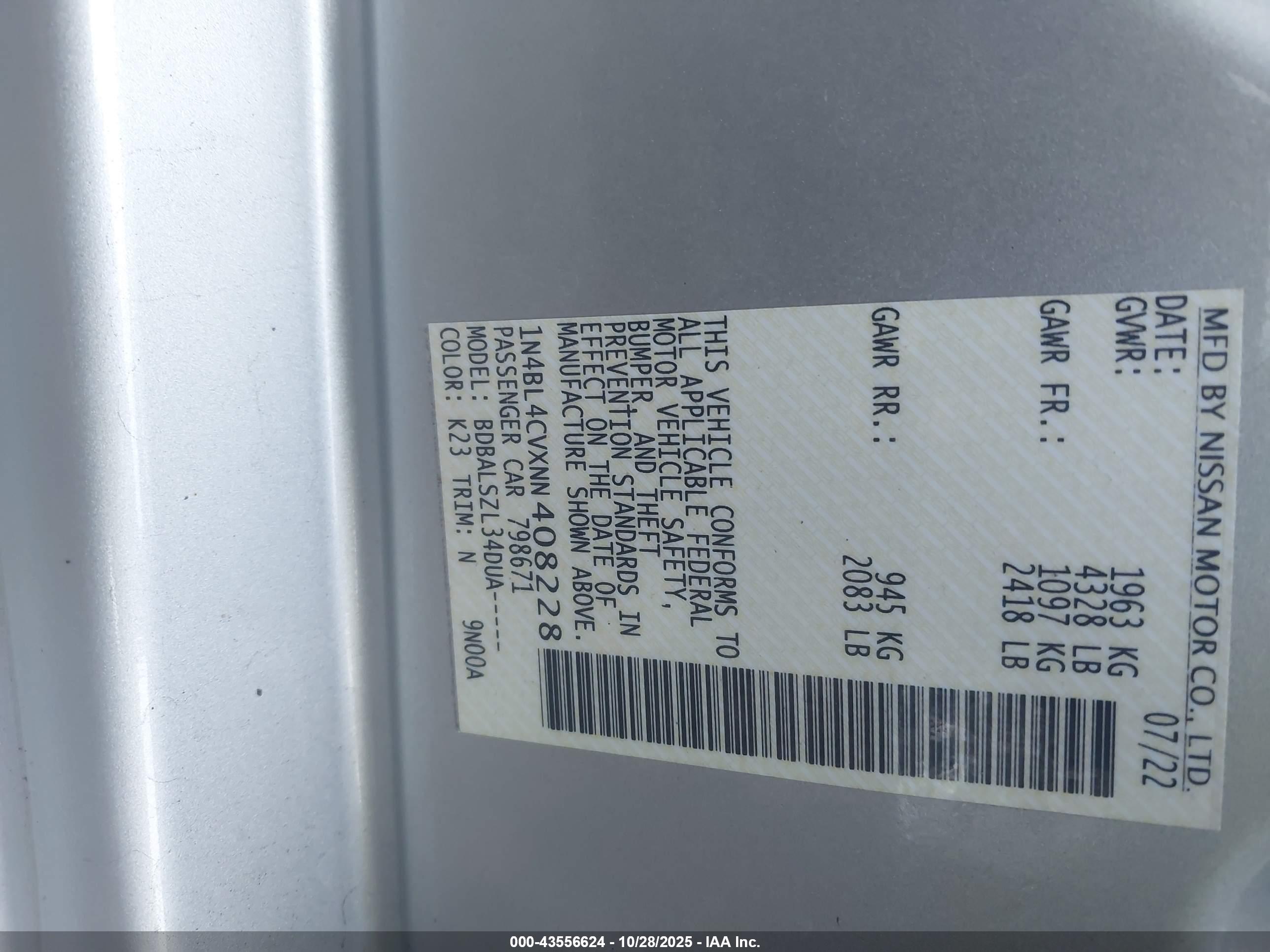 NISSAN ALTIMA image 9