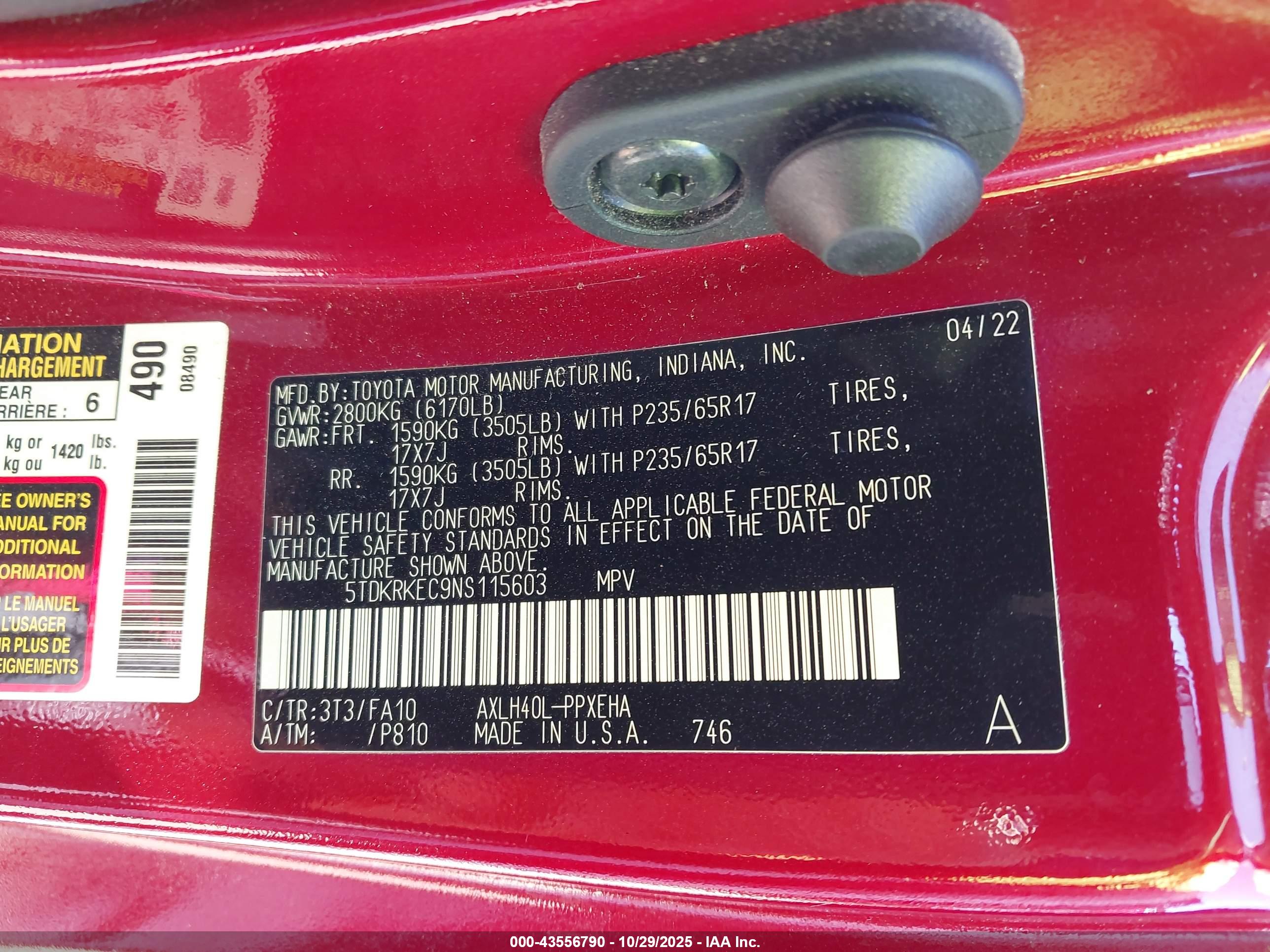 TOYOTA SIENNA image 9