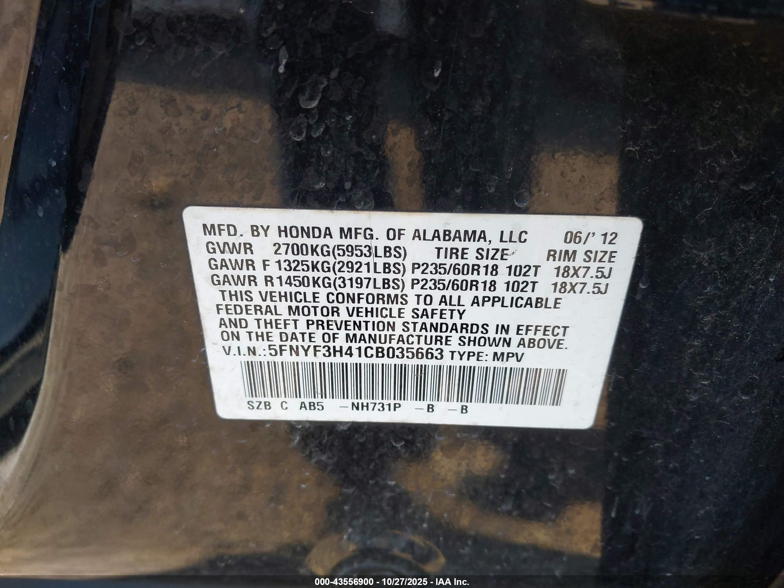 HONDA PILOT image 9