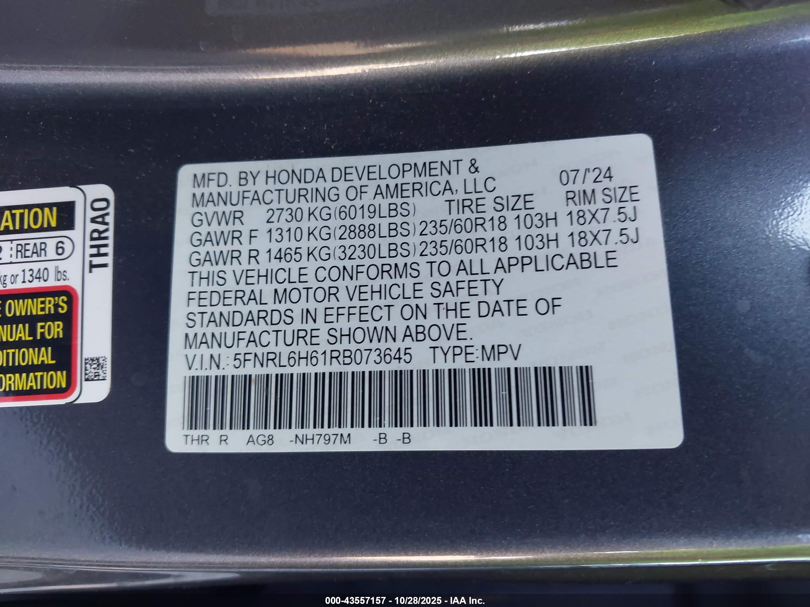 HONDA ODYSSEY image 9