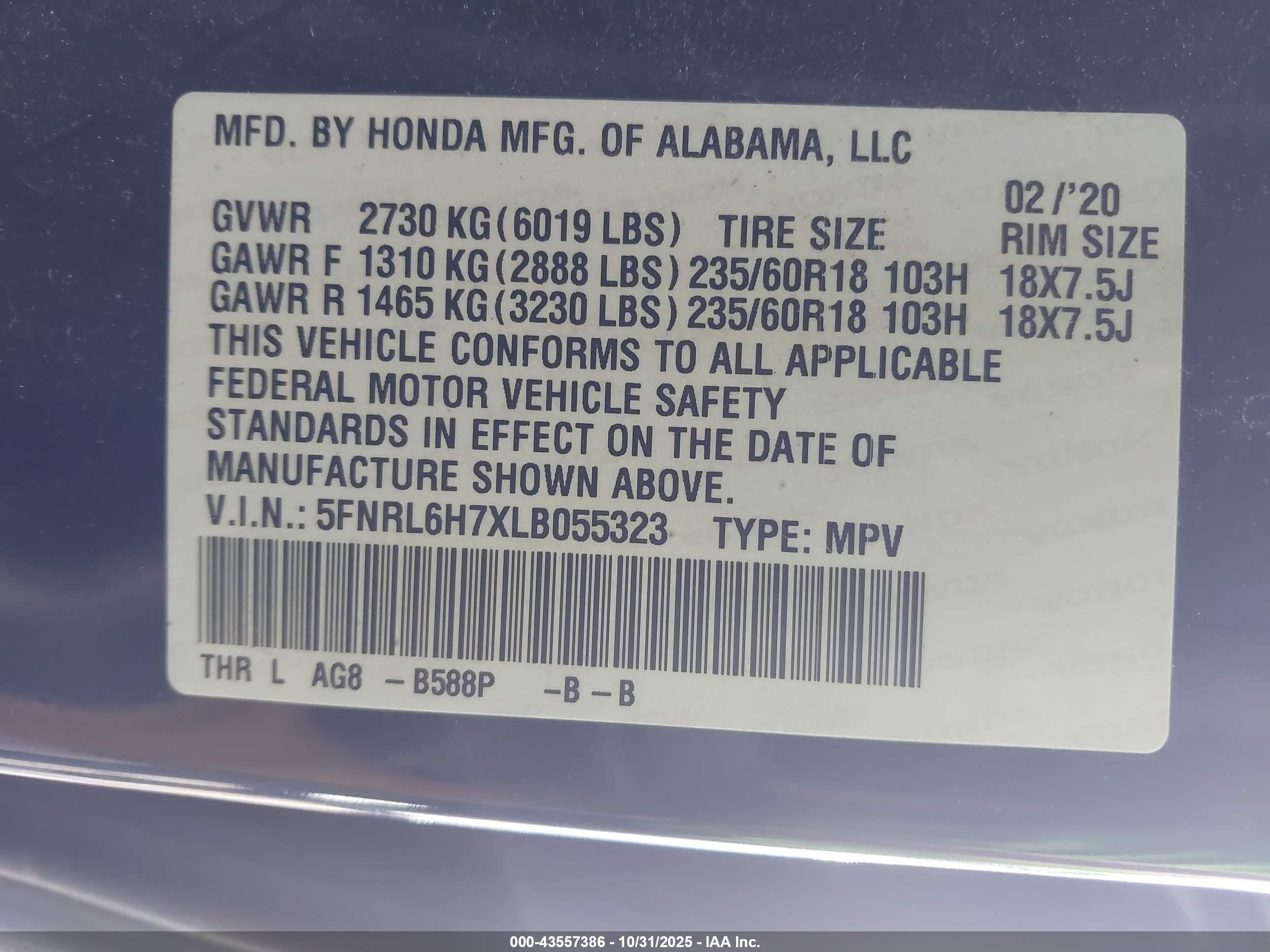 HONDA ODYSSEY image 9