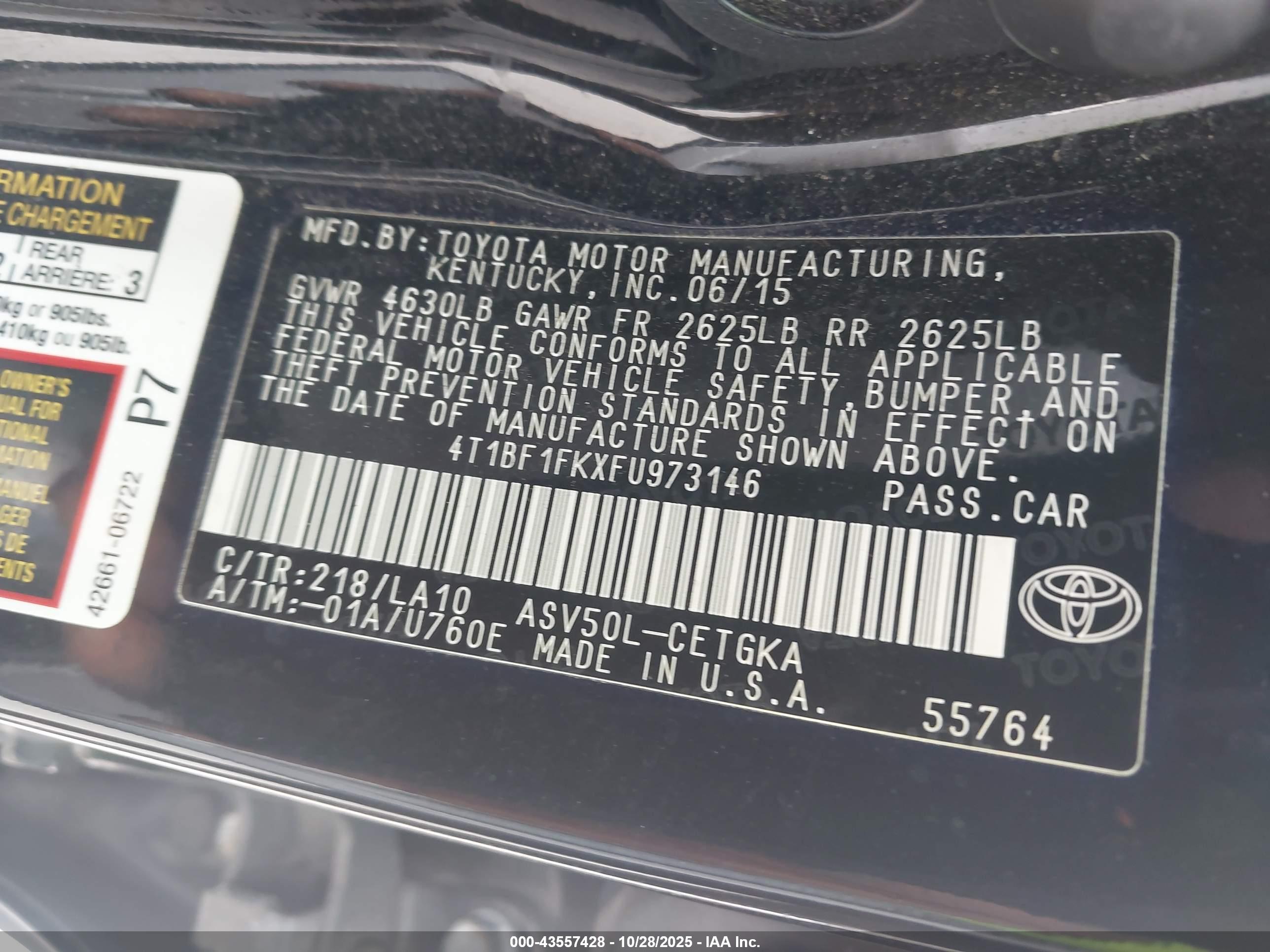 TOYOTA CAMRY image 9