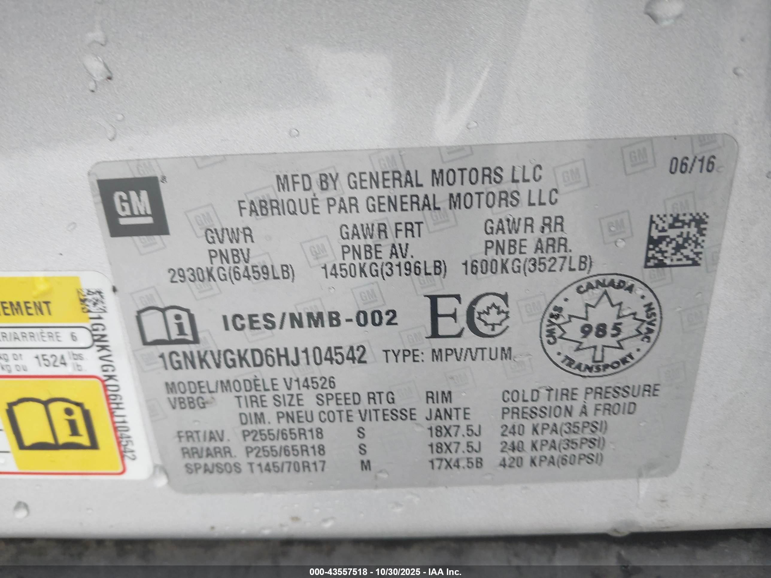 CHEVROLET TRAVERSE image 9