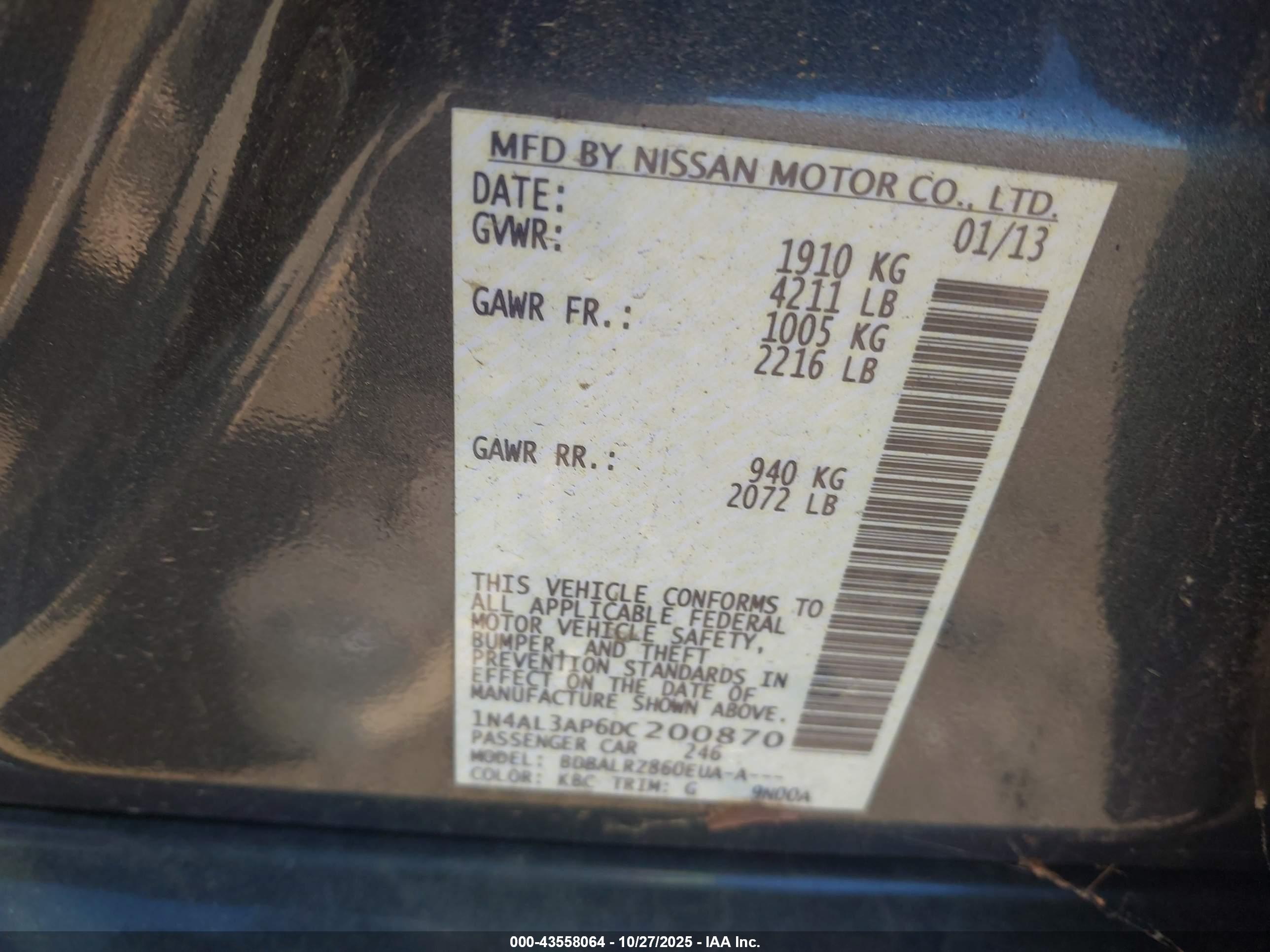 NISSAN ALTIMA image 9