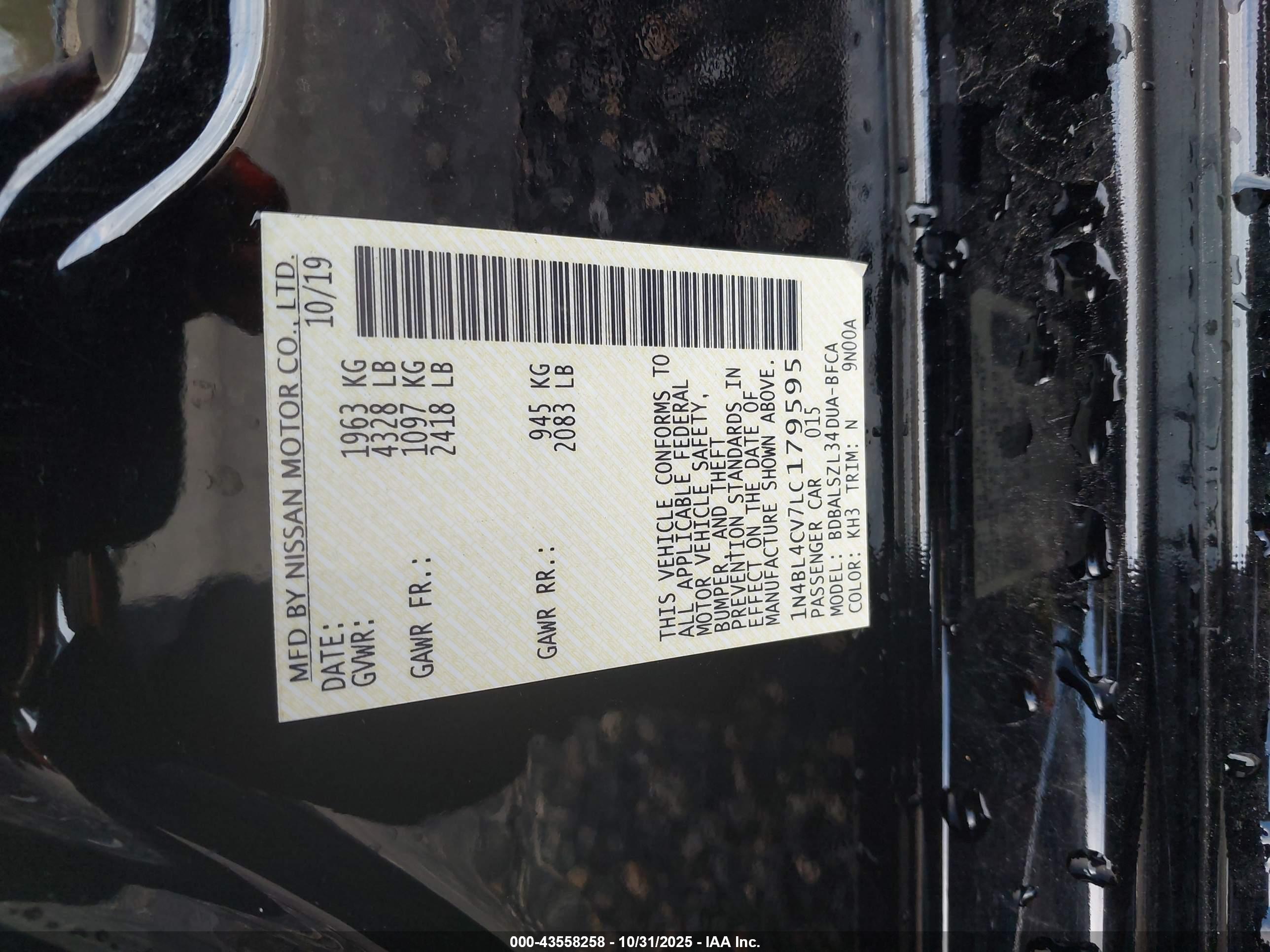 NISSAN ALTIMA image 9