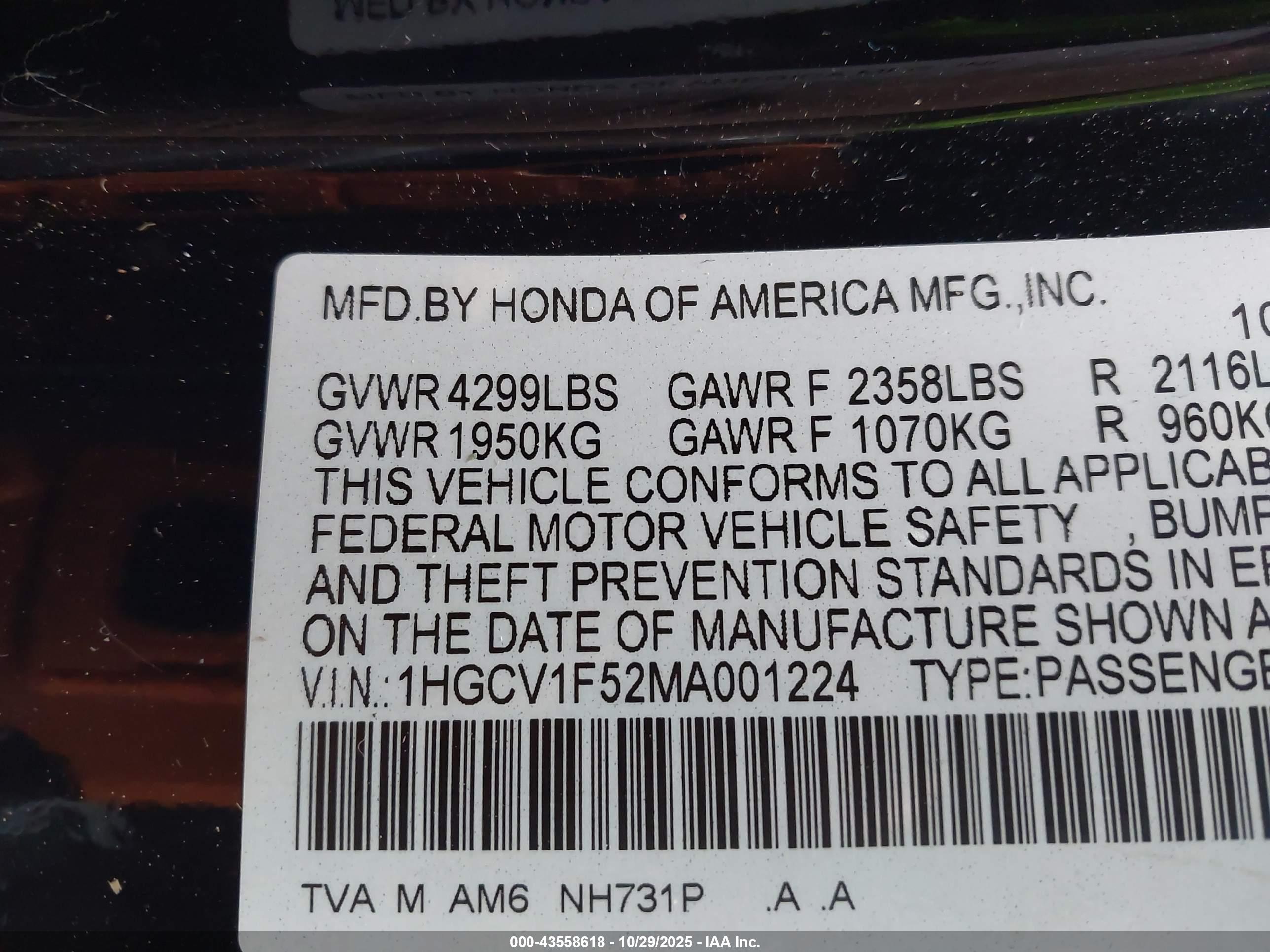 HONDA ACCORD image 9