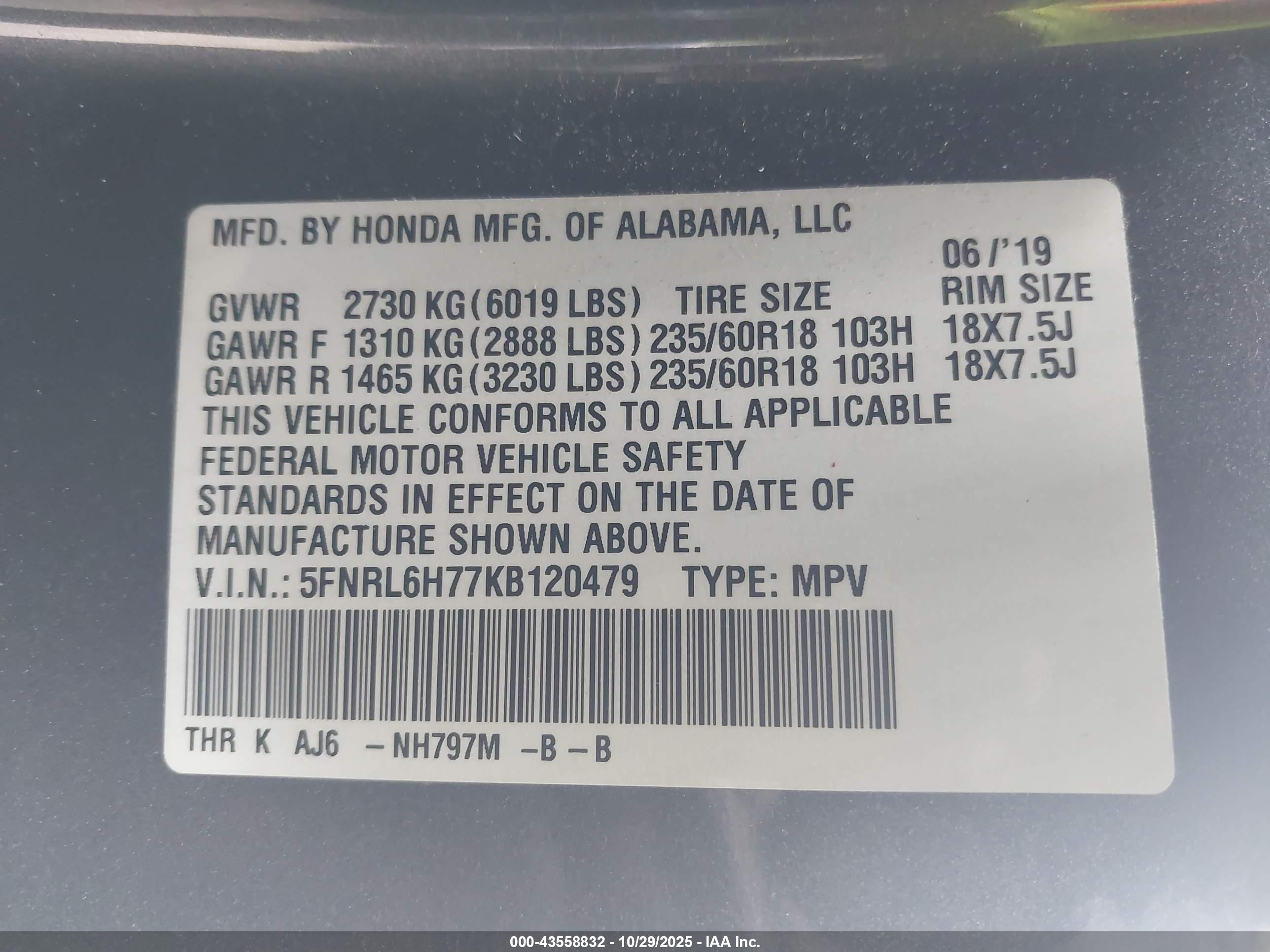 HONDA ODYSSEY image 9