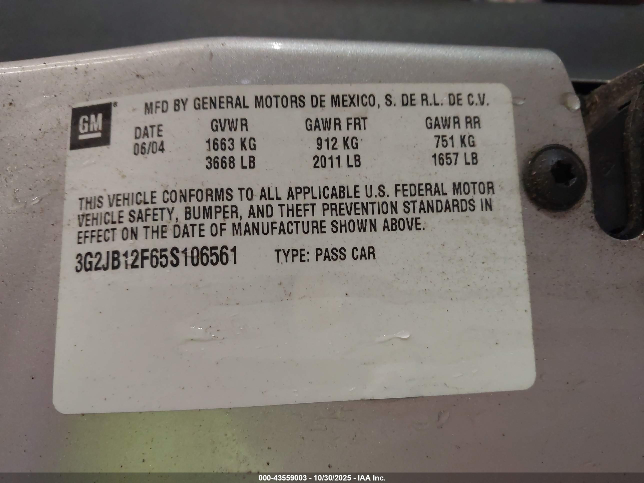 PONTIAC SUNFIRE image 9
