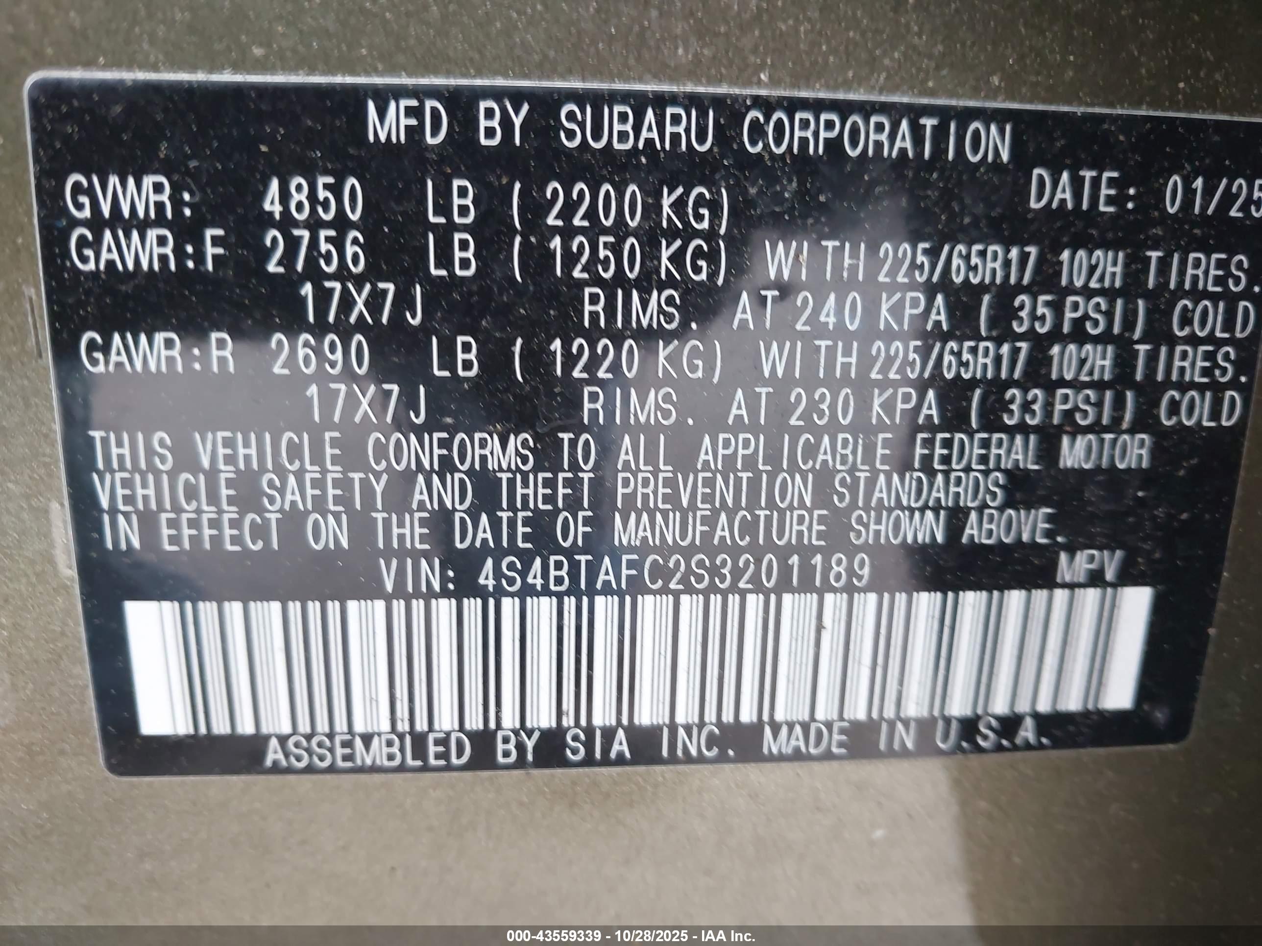 SUBARU OUTBACK image 9
