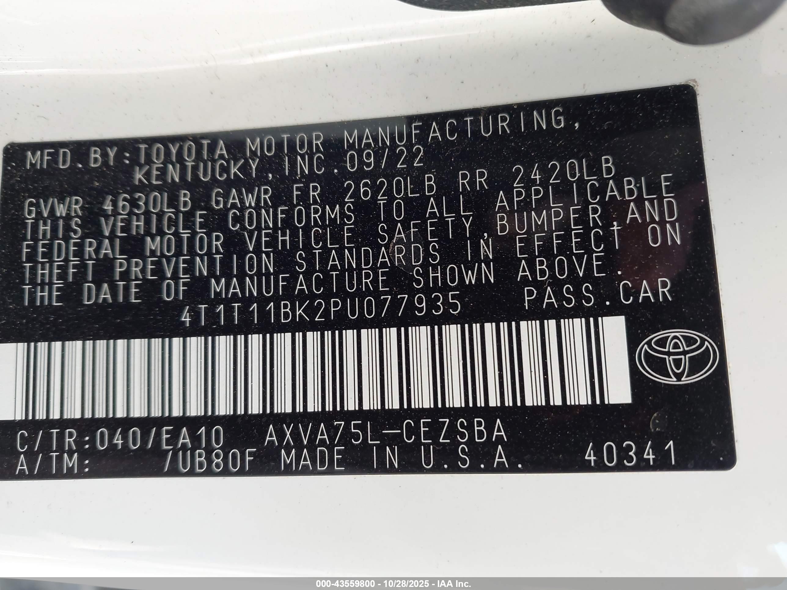 TOYOTA CAMRY image 9