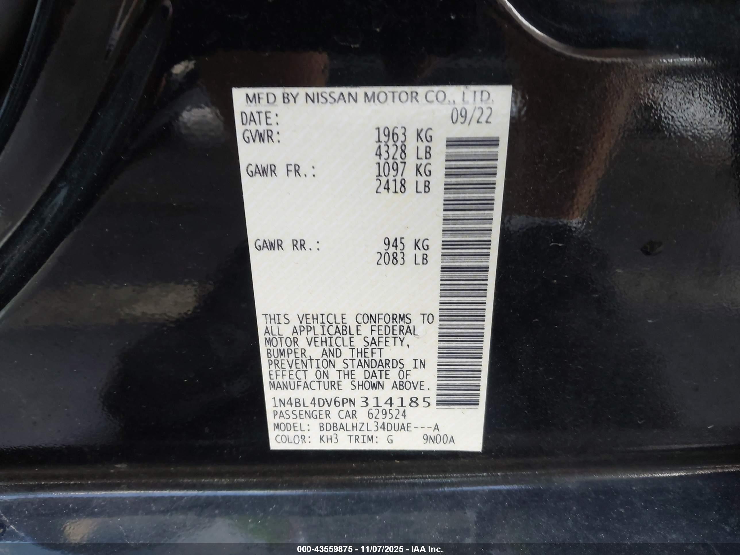 NISSAN ALTIMA image 9