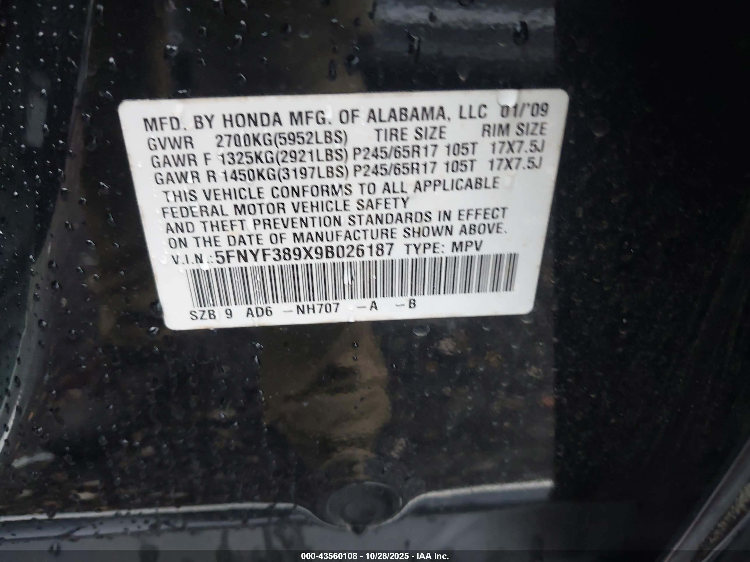 HONDA PILOT image 9