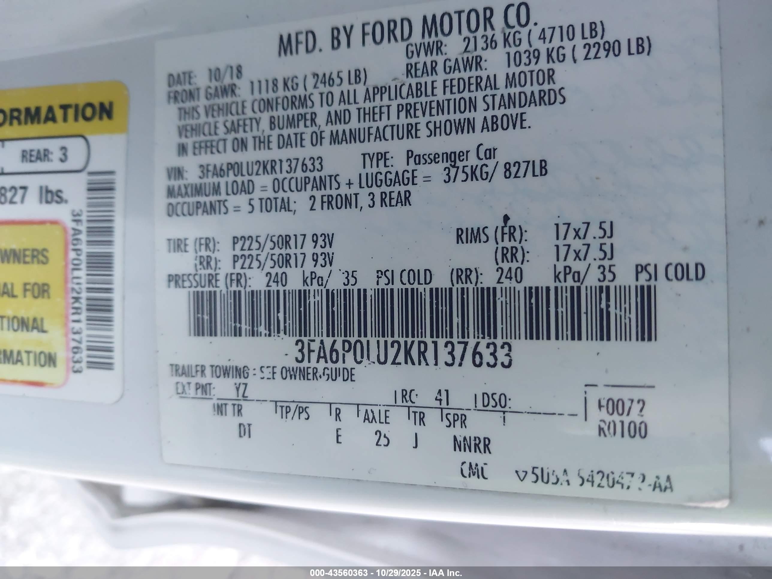 FORD FUSION image 9