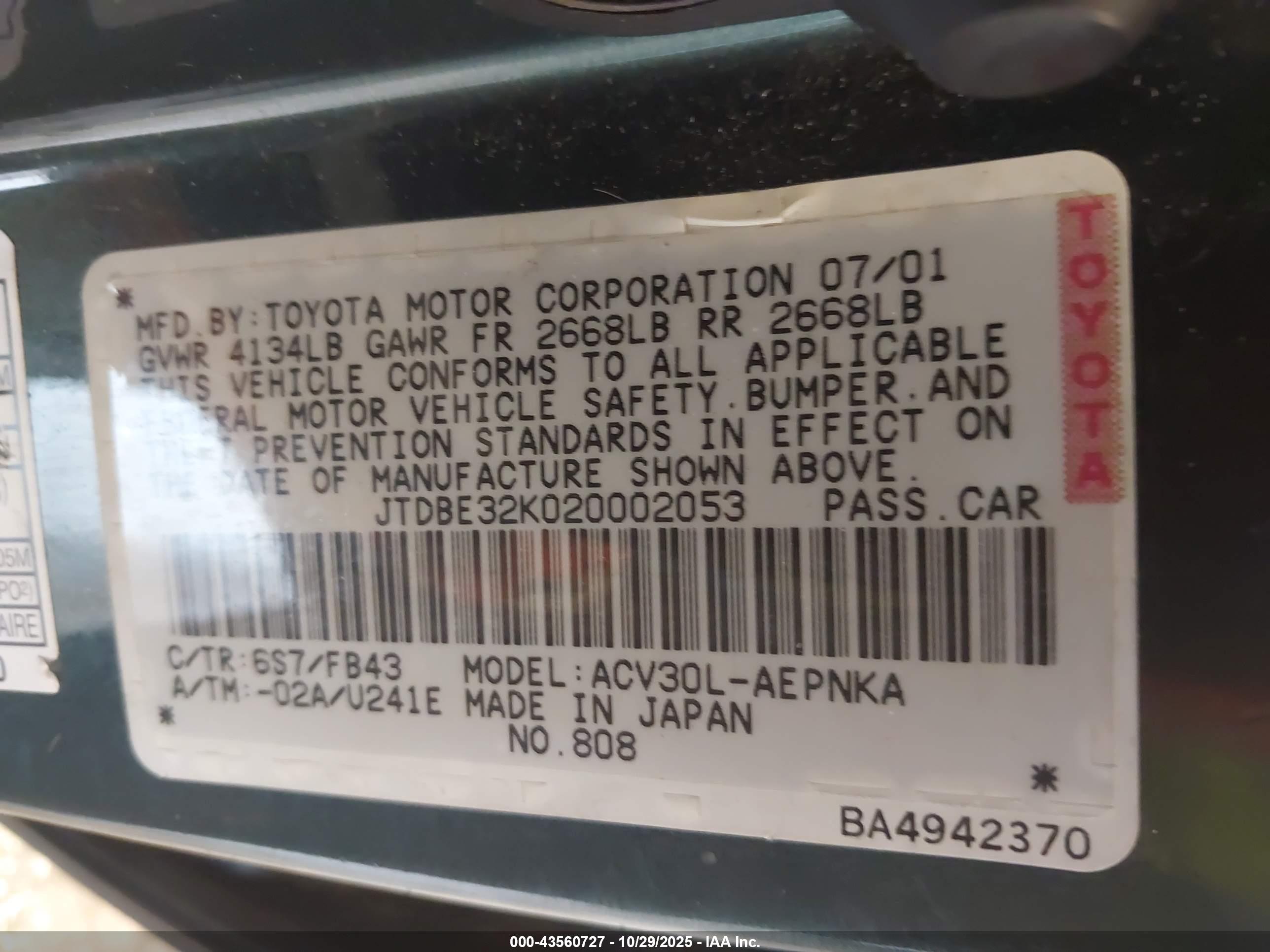TOYOTA CAMRY image 9