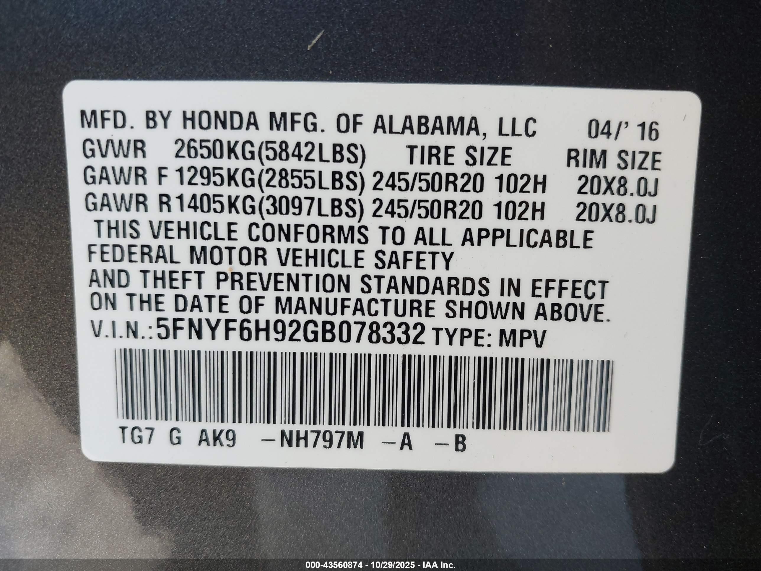 HONDA PILOT image 9