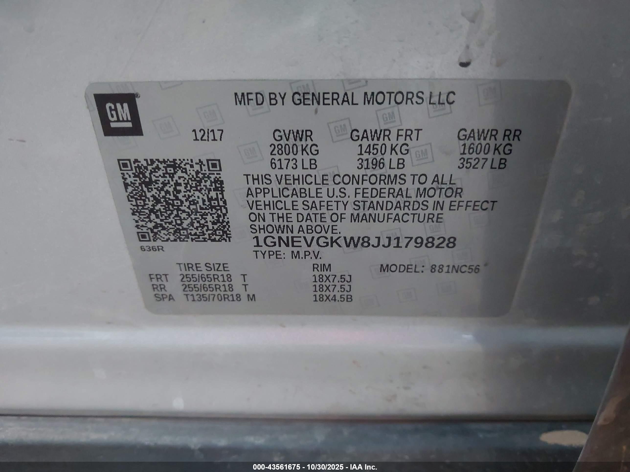 CHEVROLET TRAVERSE image 9