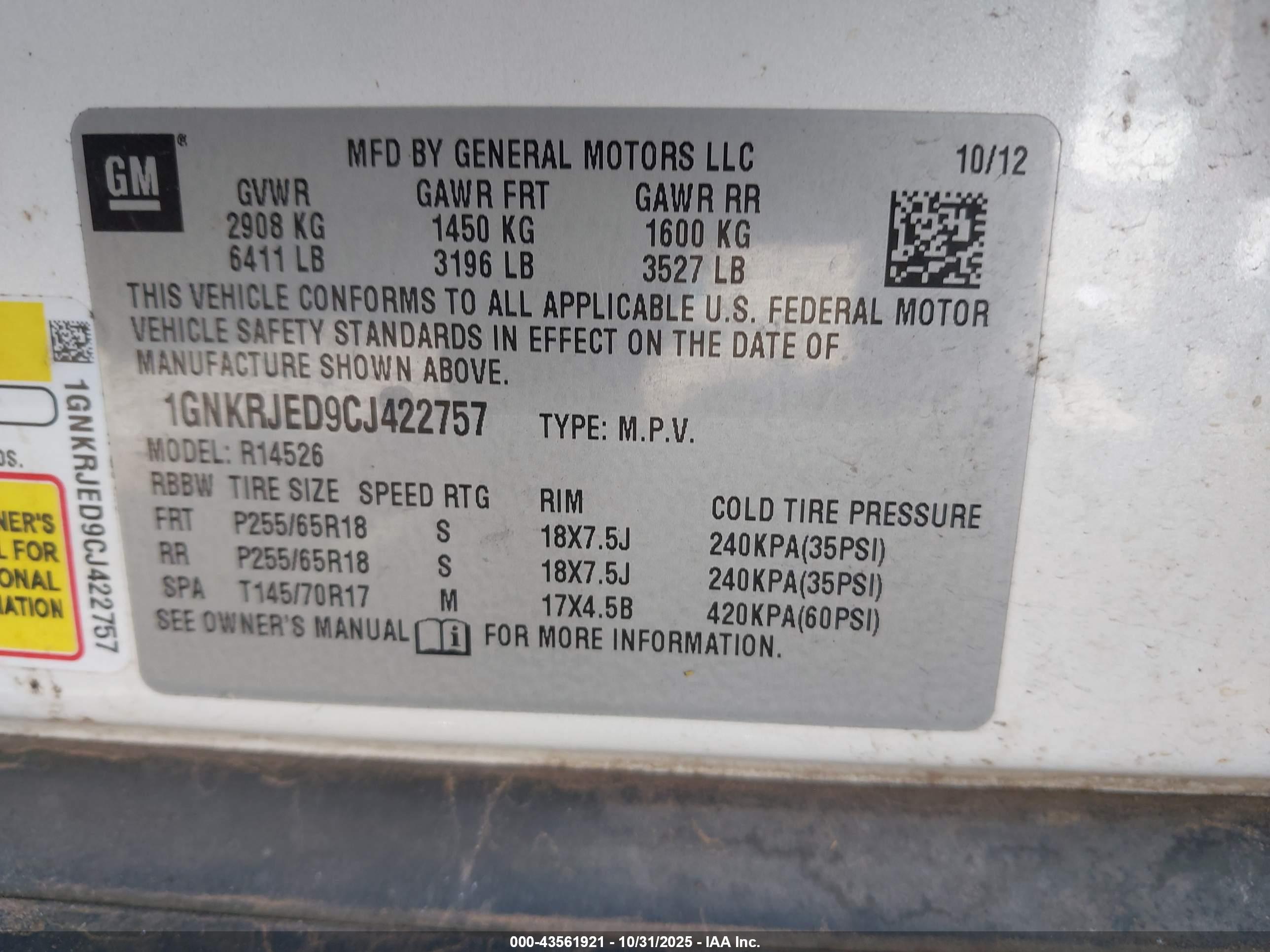 CHEVROLET TRAVERSE image 9