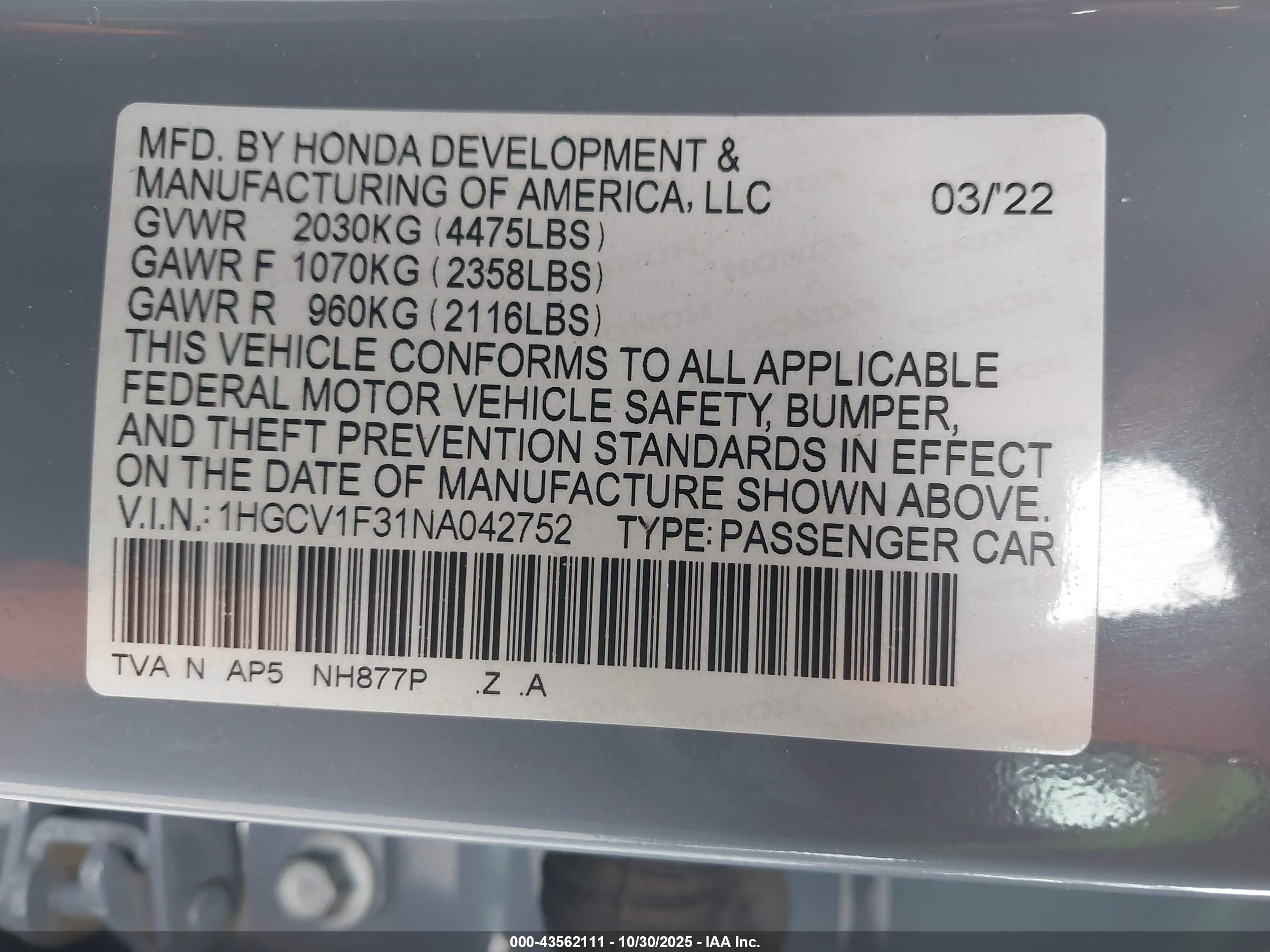HONDA ACCORD image 9