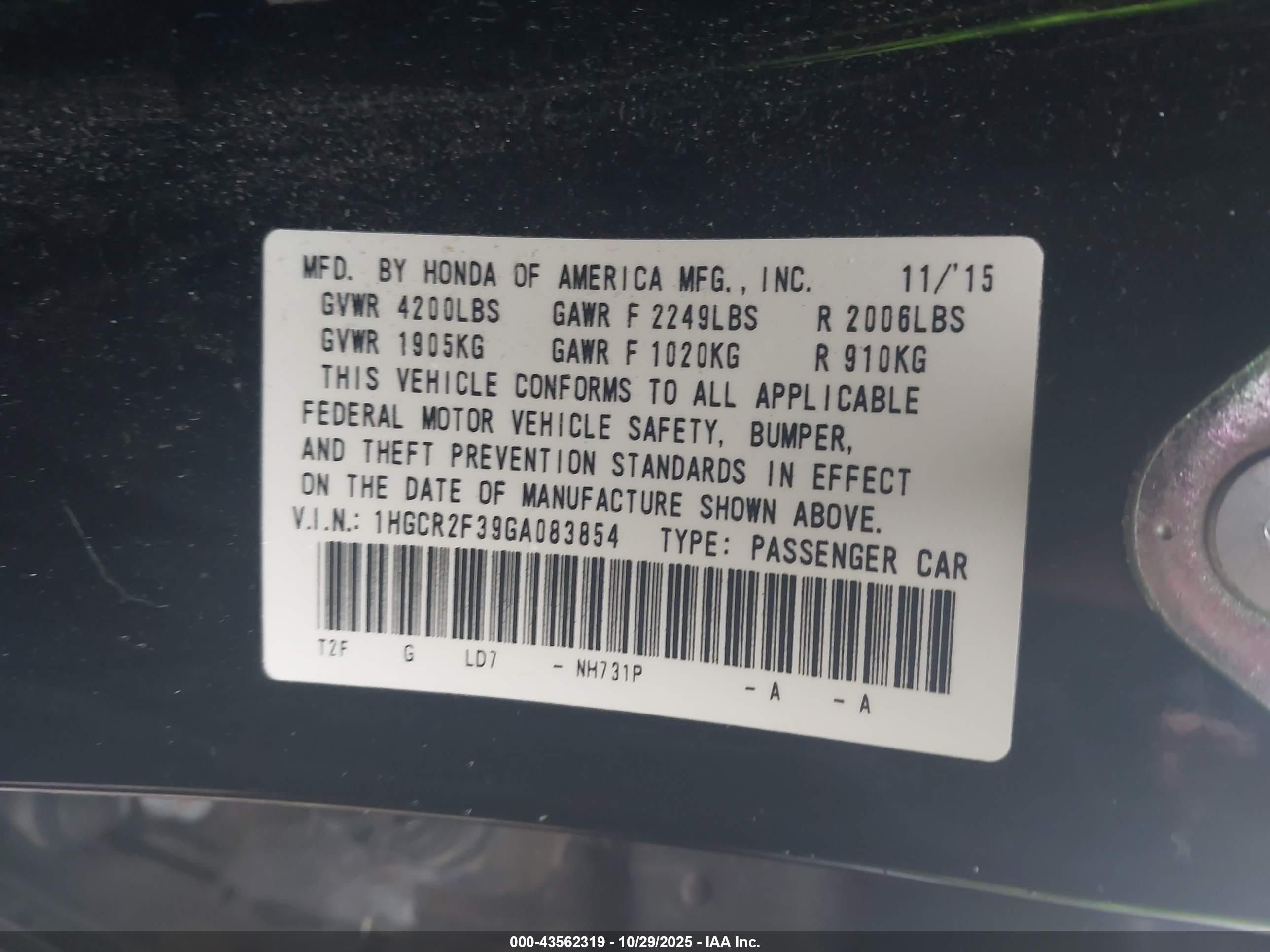 HONDA ACCORD image 9