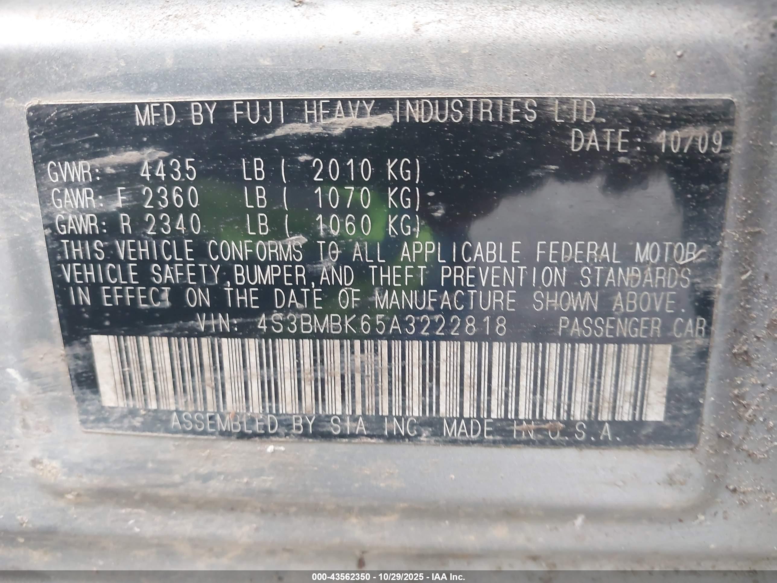 SUBARU LEGACY image 9