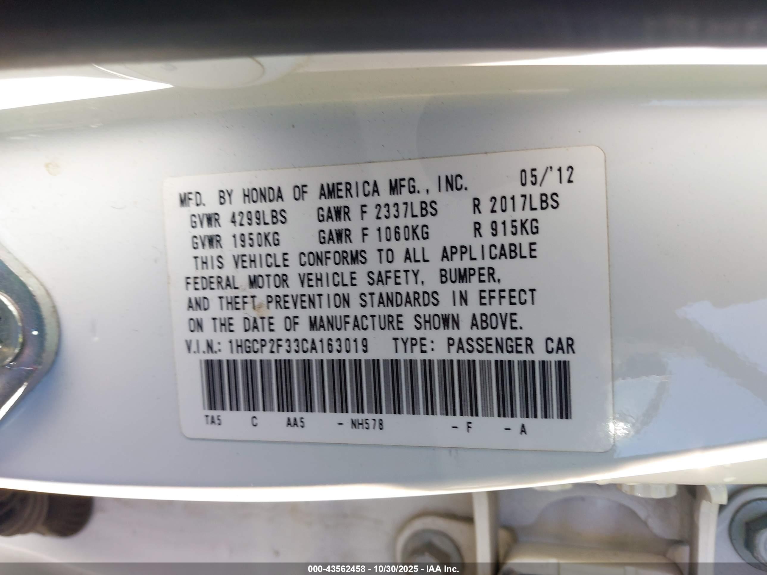 HONDA ACCORD image 9