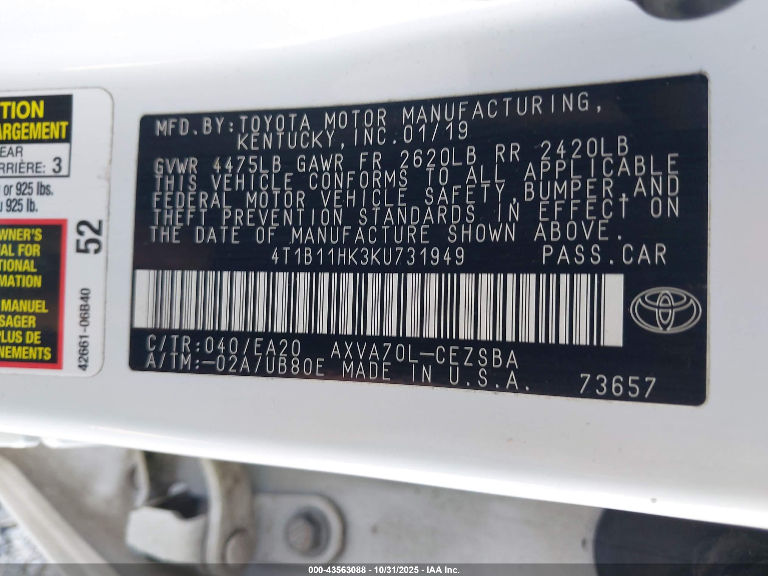 TOYOTA CAMRY image 9